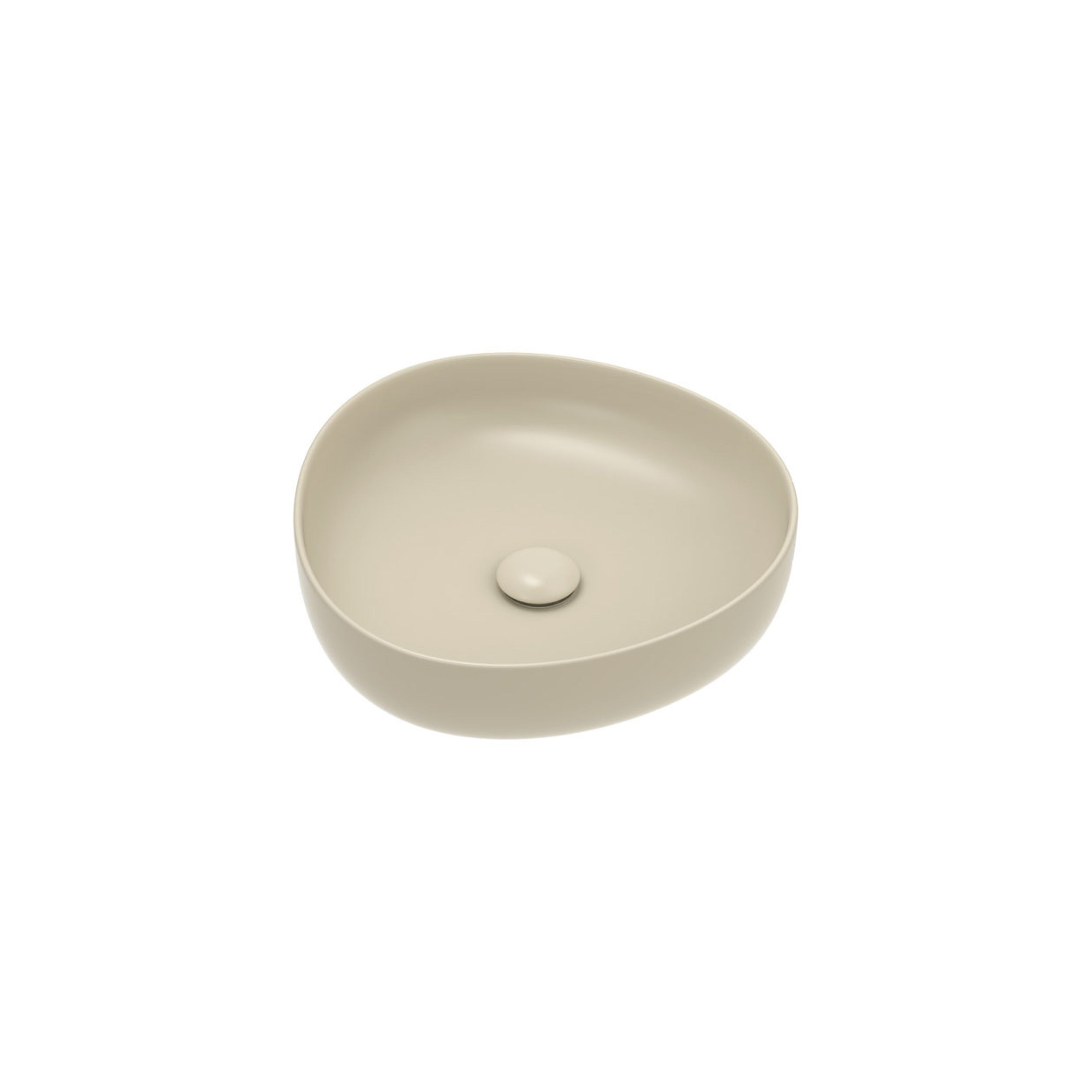 FIENZA PEBBLE ABOVE COUNTER BASIN MATTE KHAKI 400MM