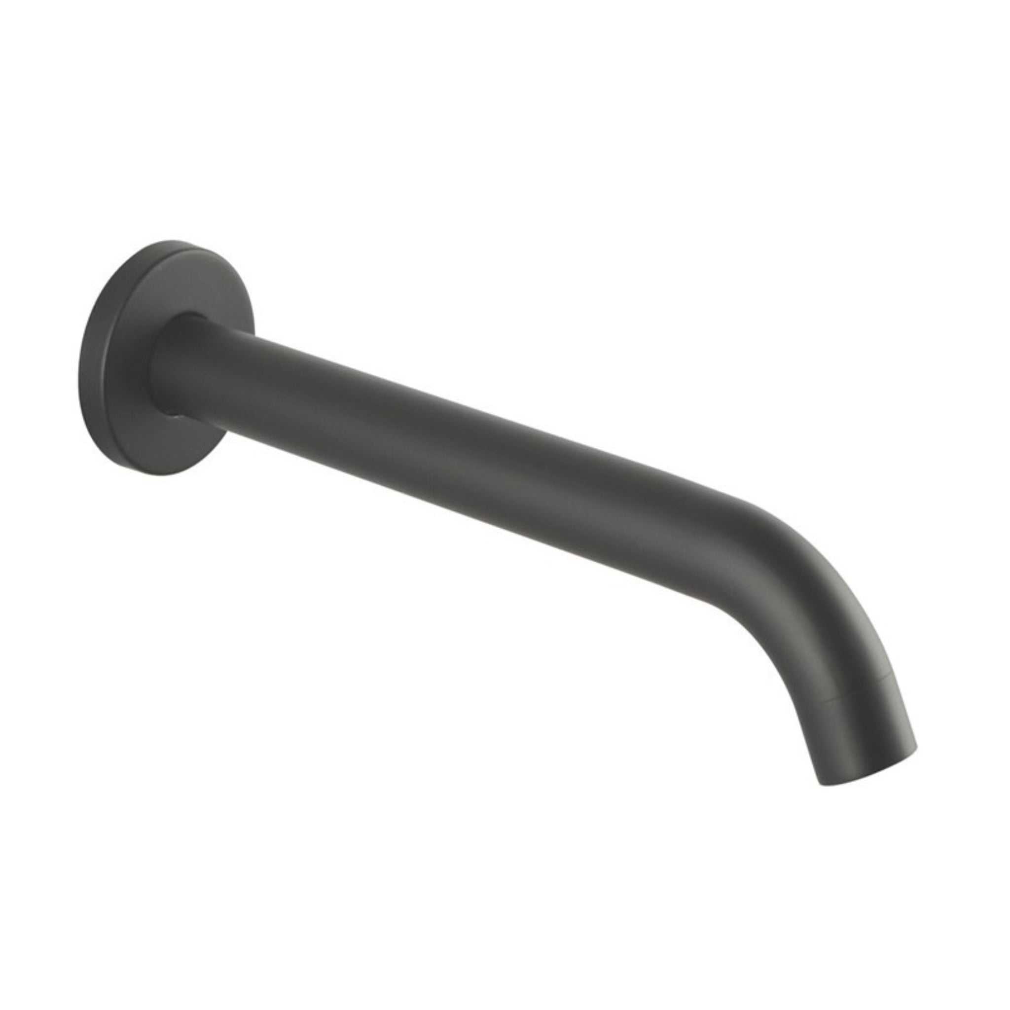 AQUAPERLA LUCID PIN WALL SPOUT 195MM GUN METAL GREY