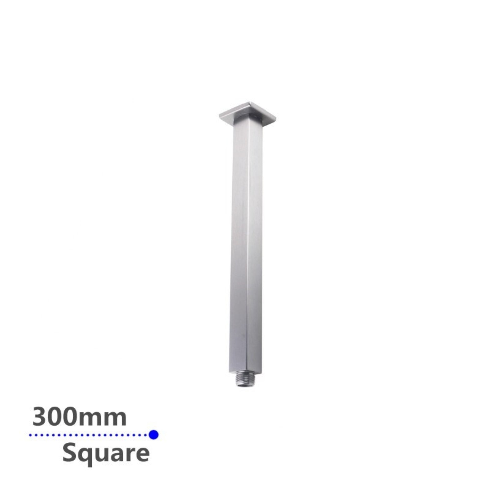 AQUAPERLA SQUARE CEILING SHOWER ARM CHROME 300MM