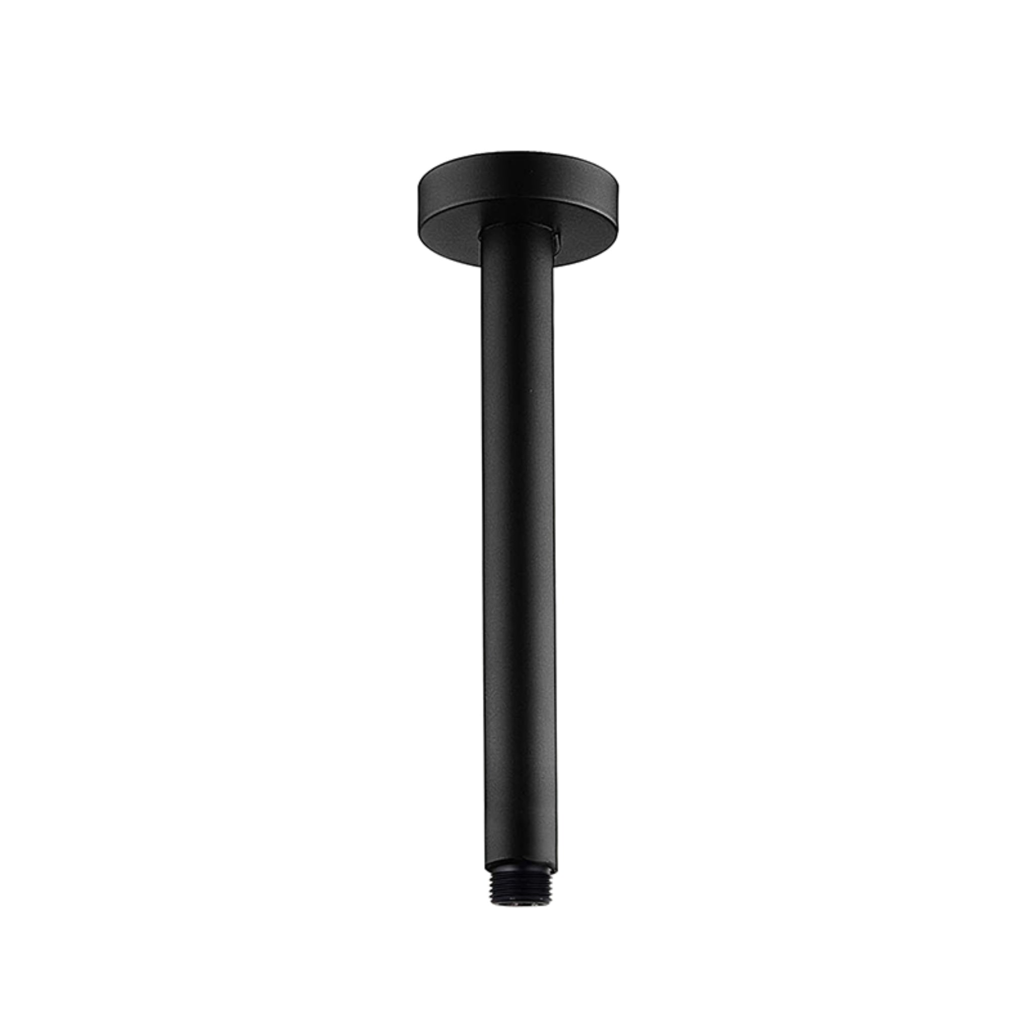 AQUAPERLA ROUND CEILING SHOWER ARM 300MM BLACK