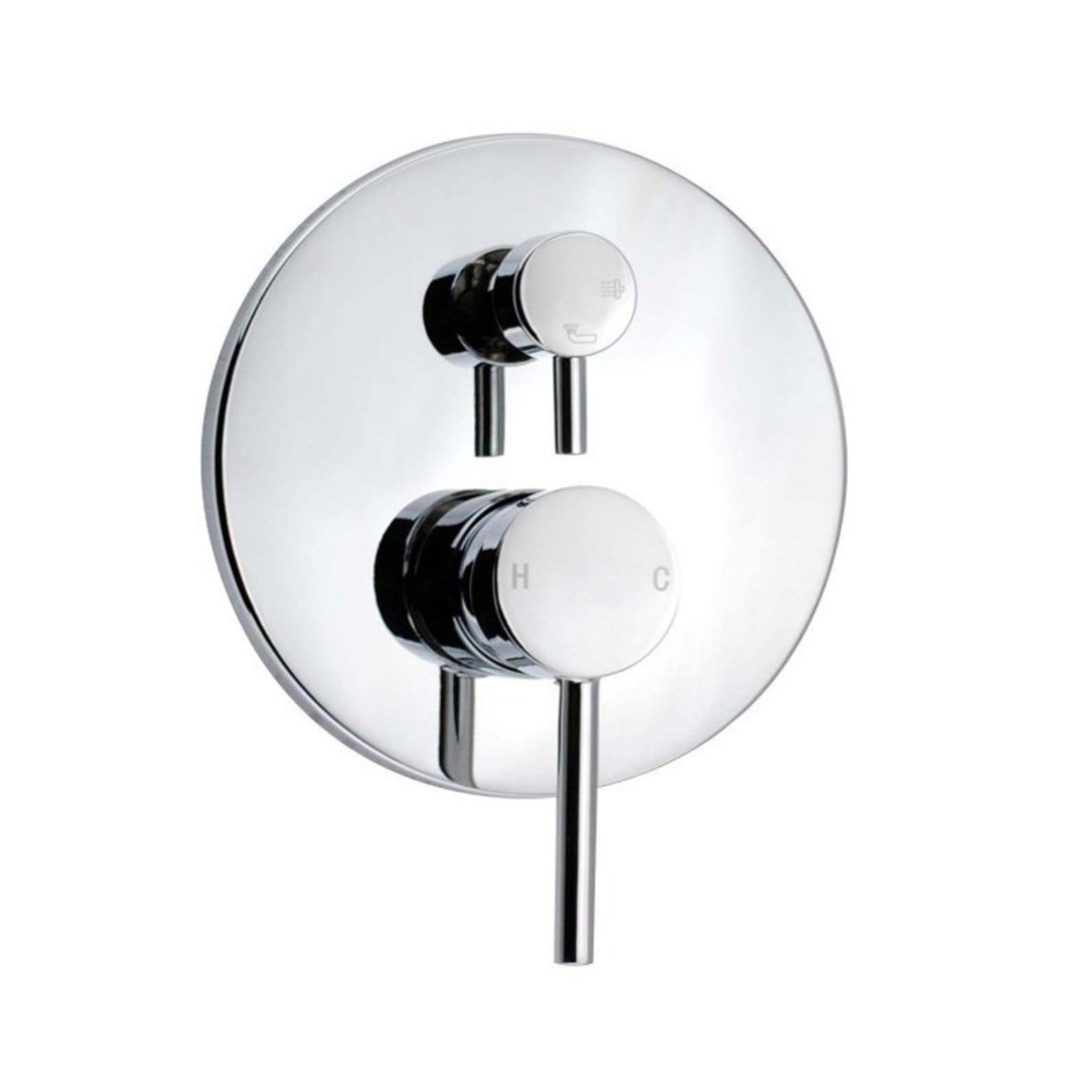 AQUAPERLA LUCID PIN WALL MIXER WITH DIVERTER 160MM CHROME