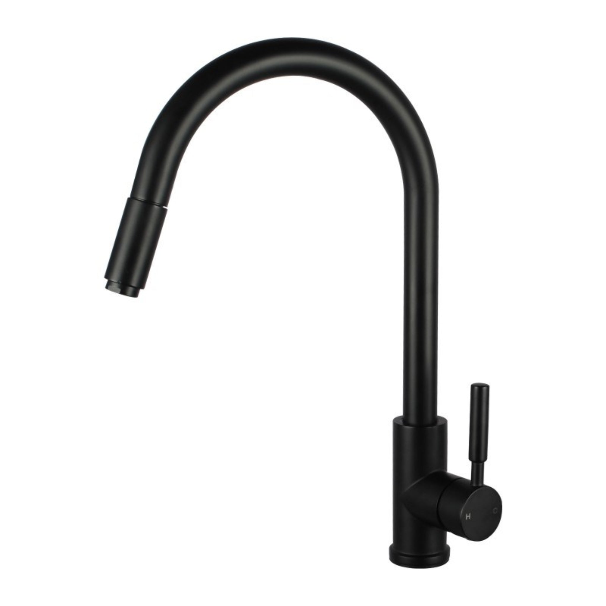 AQUAPERLA PULL OUT KITCHEN MIXER 420MM MATTE BLACK