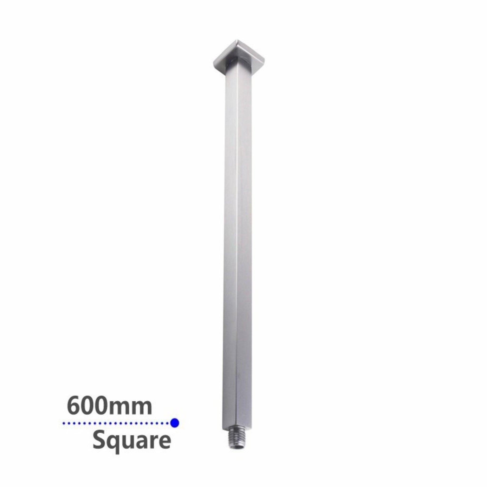 AQUAPERLA SQUARE CEILING SHOWER ARM 600MM CHROME