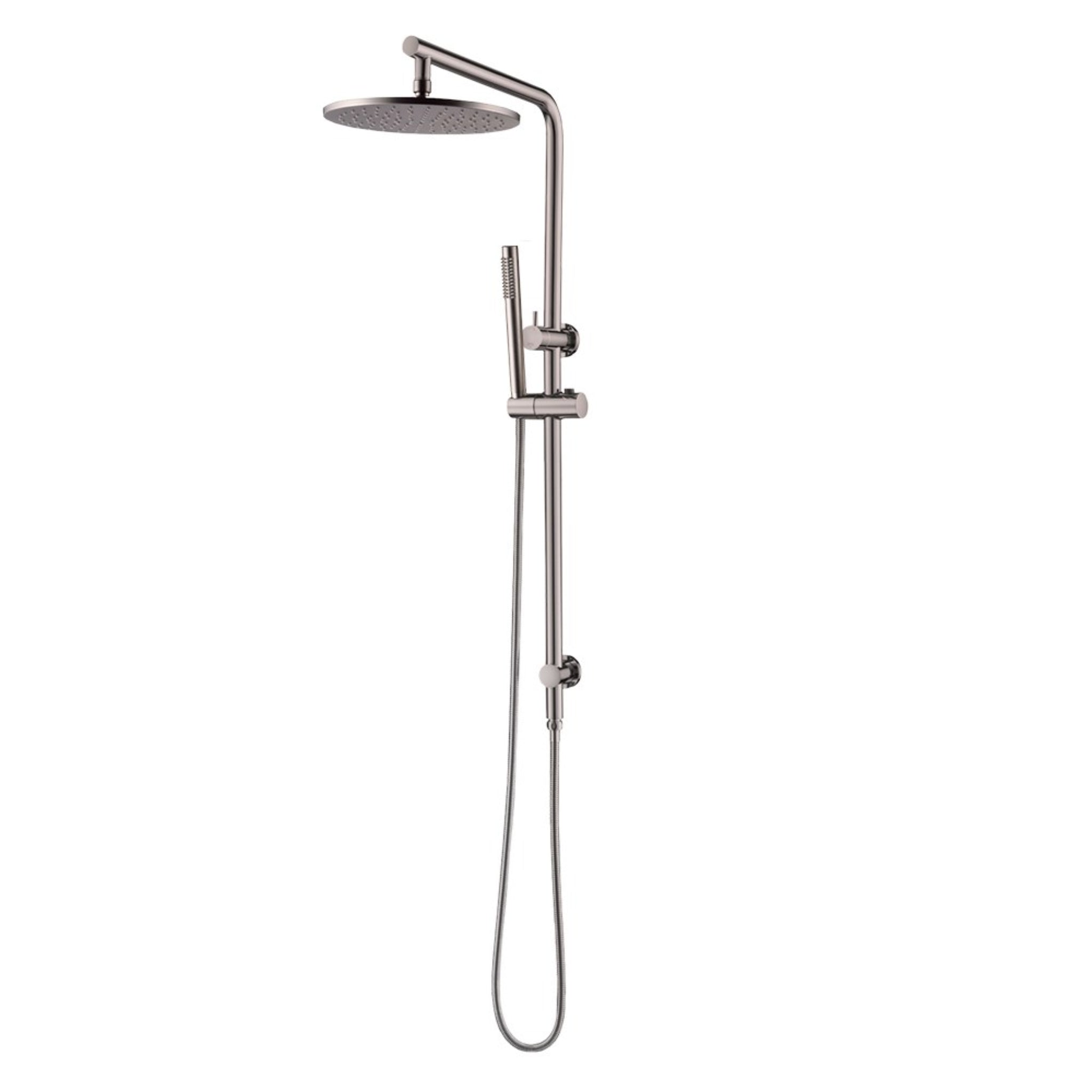 AQUAPERLA ROUND TWIN SHOWER BRUSHED NICKEL