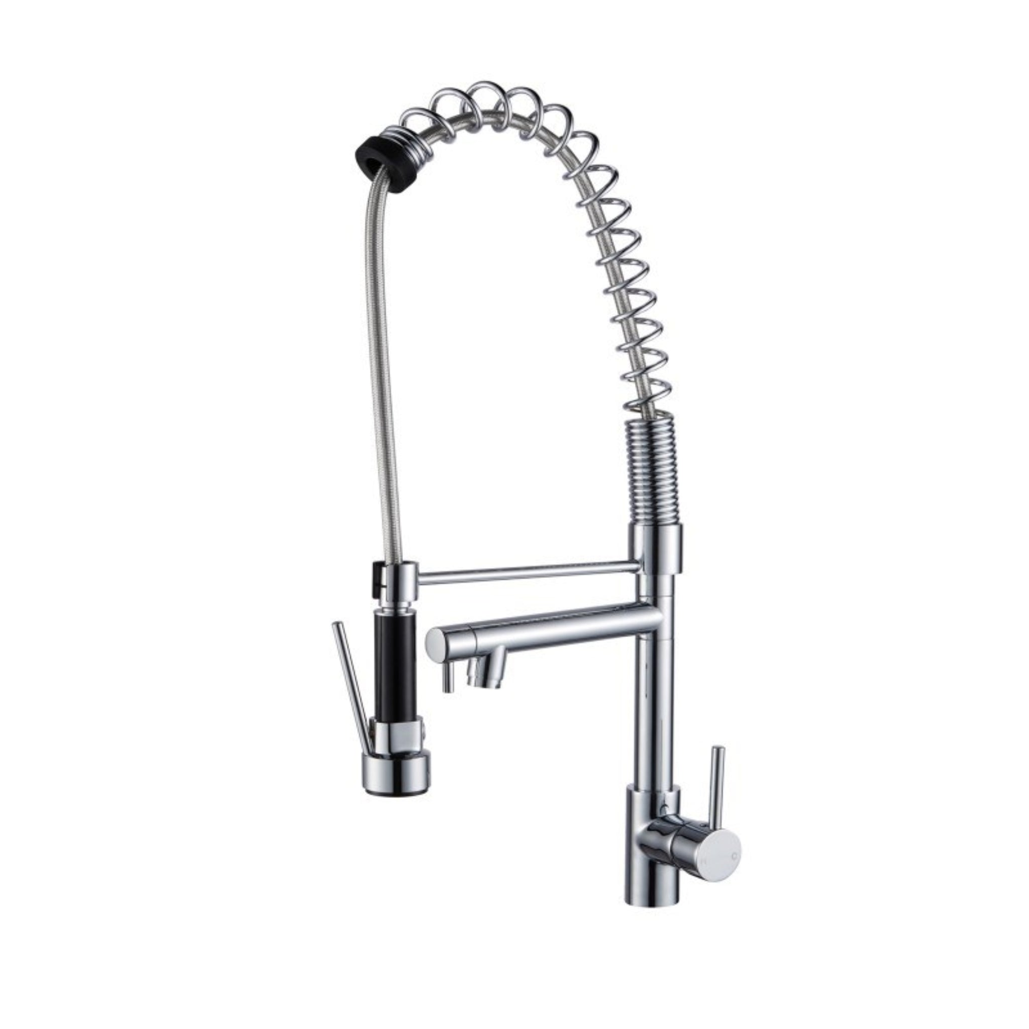 AQUAPERLA SWIVEL PULL OUT KITCHEN MIXER 660MM CHROME