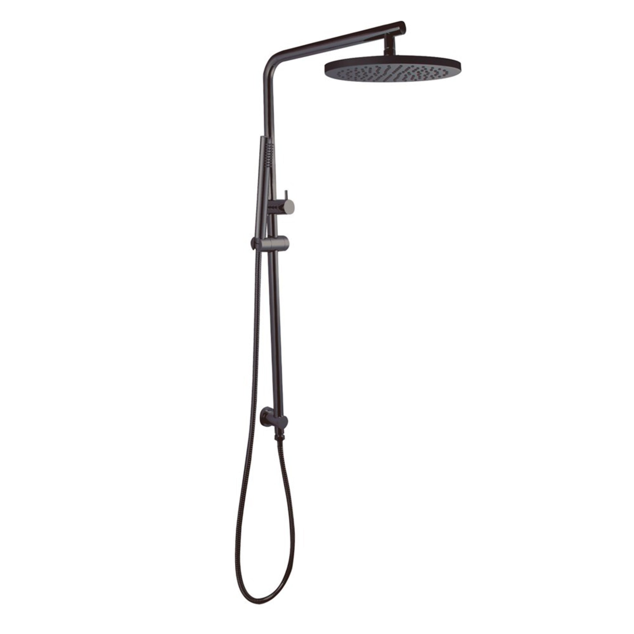 AQUAPERLA ROUND TWIN SHOWER GUN METAL