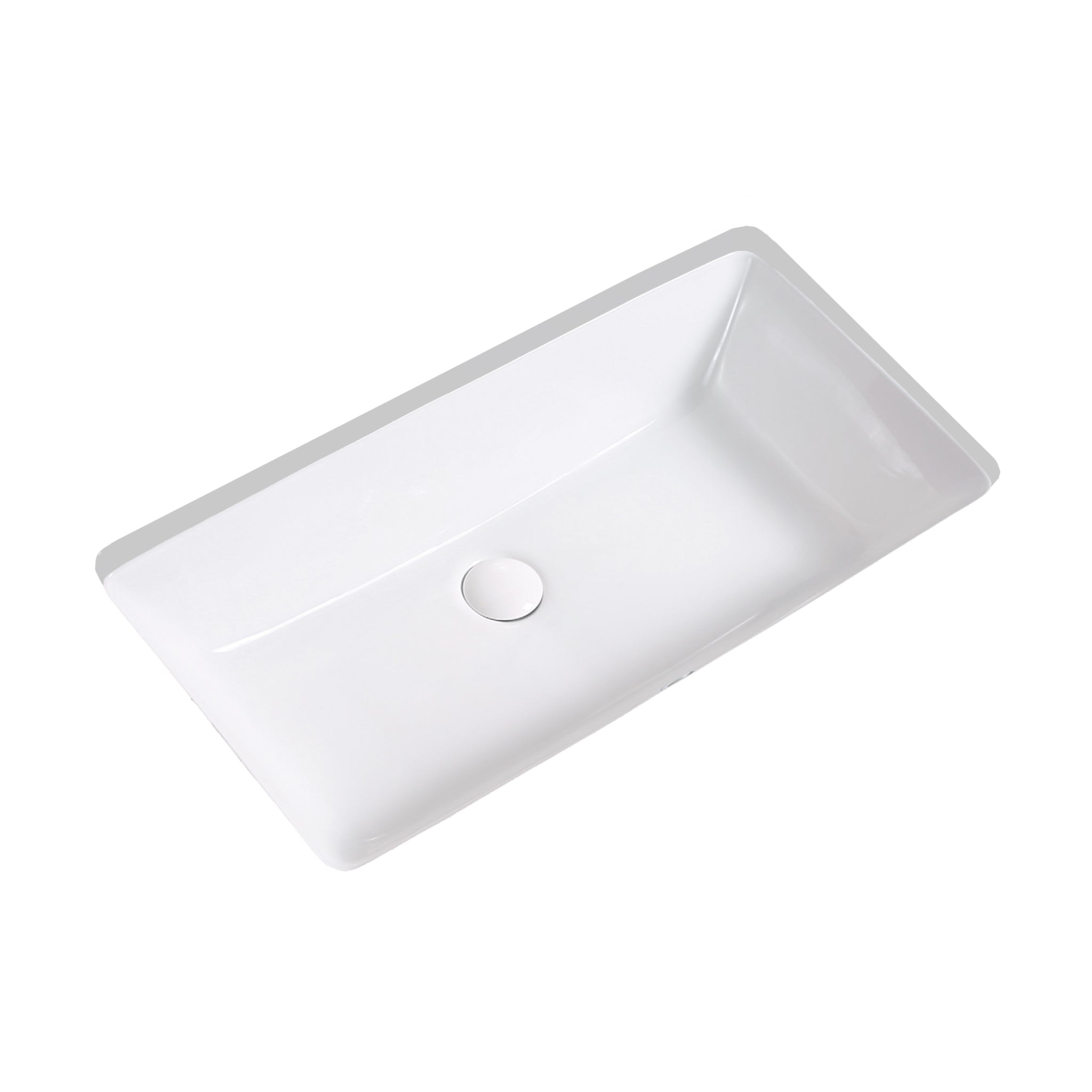 SEIMA PLATI 700 UNDER COUNTER BASIN WITH OVERFLOW GLOSS WHITE 700MM