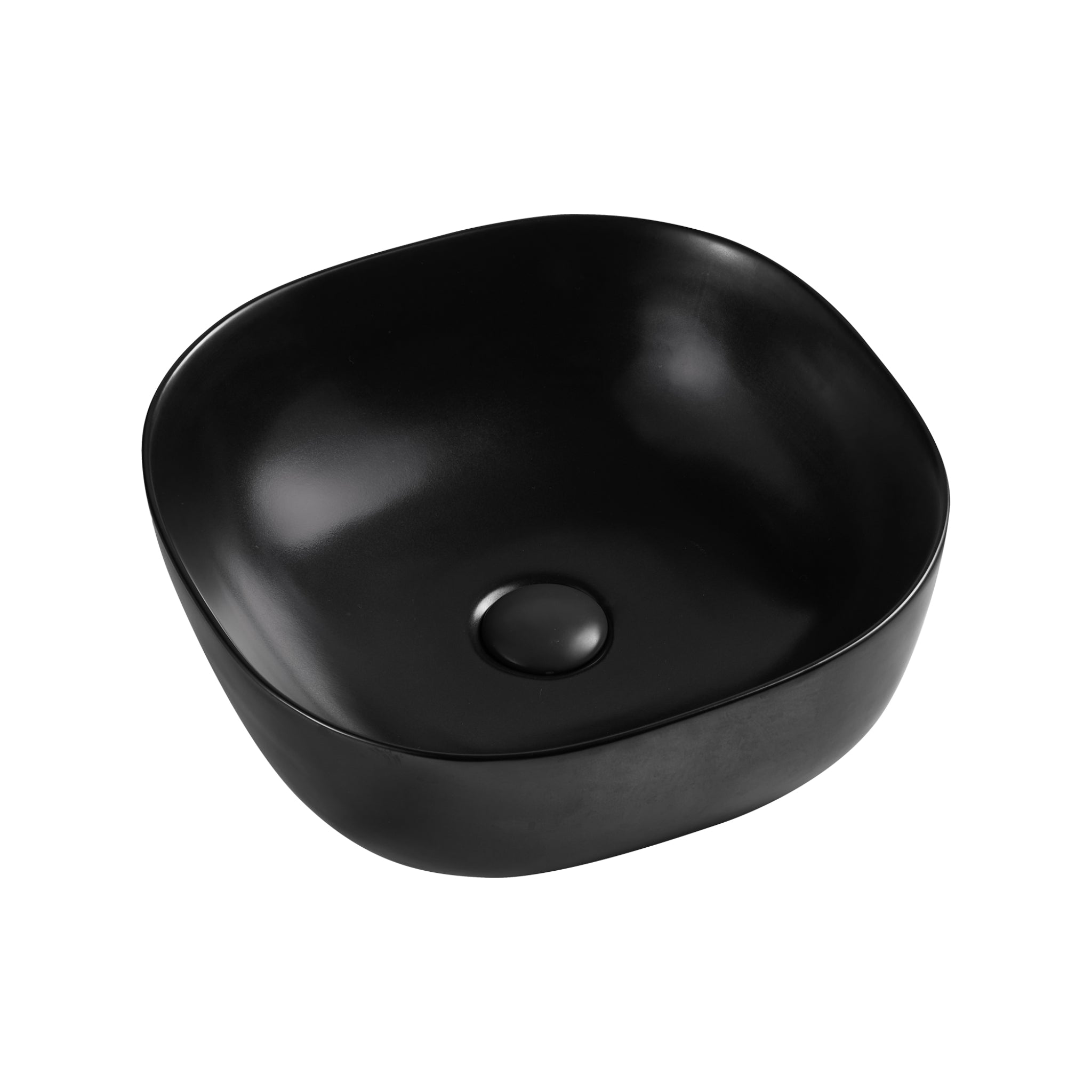 SEIMA LIMNI 370 ABOVE COUNTER BASIN SILK MATTE BLACK 375MM