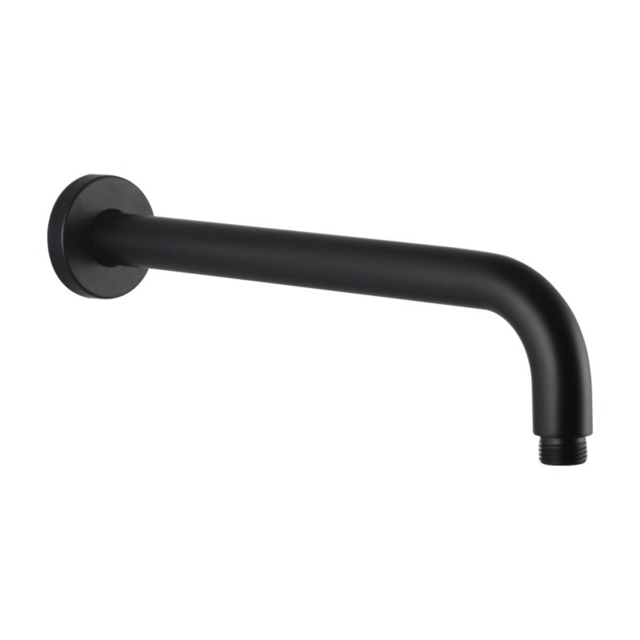 AQUAPERLA ROUND STRAIGHT WALL SHOWER ARM 400MM BLACK