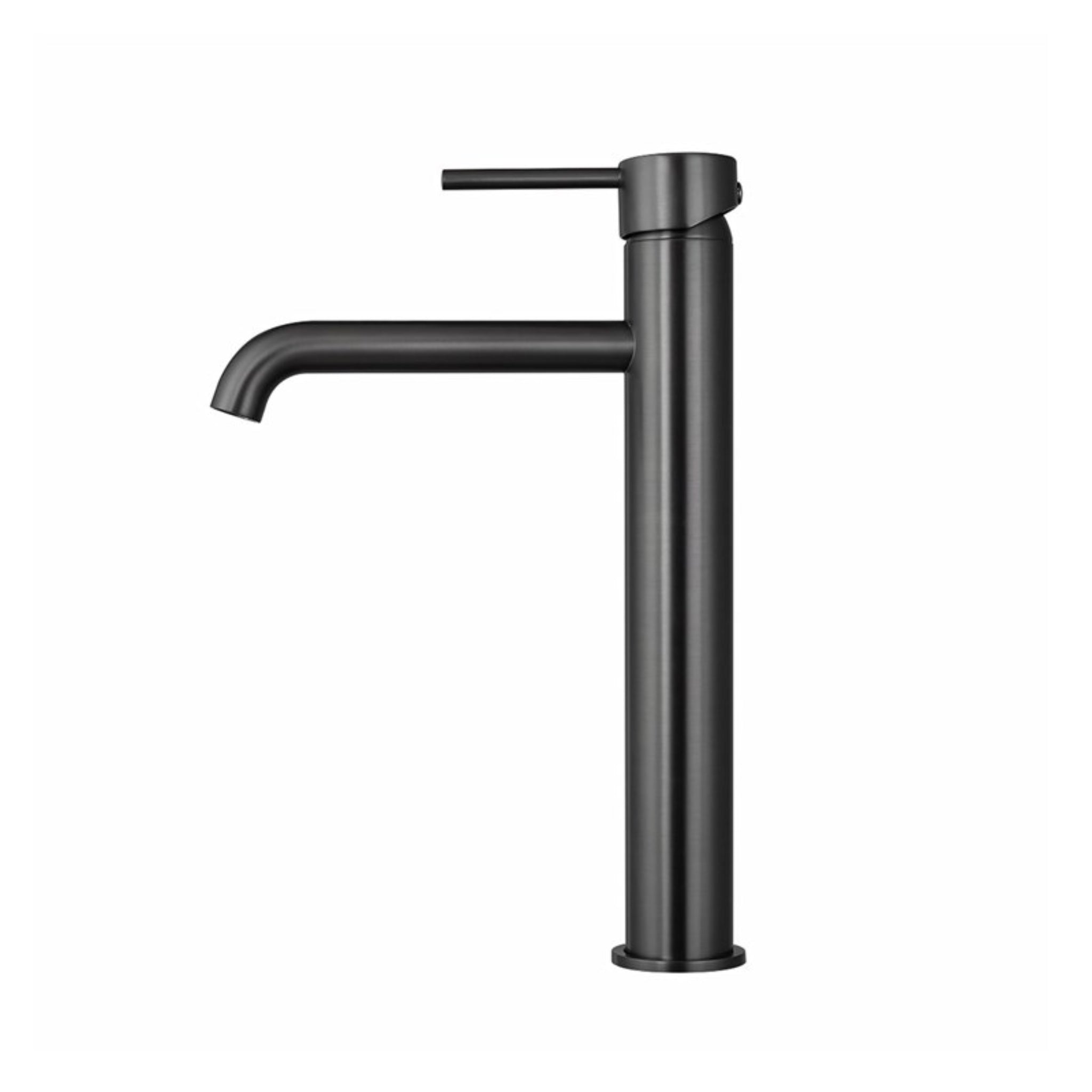 AQUAPERLA LUCID PIN TALL BASIN MIXER 302MM GUN METAL GREY