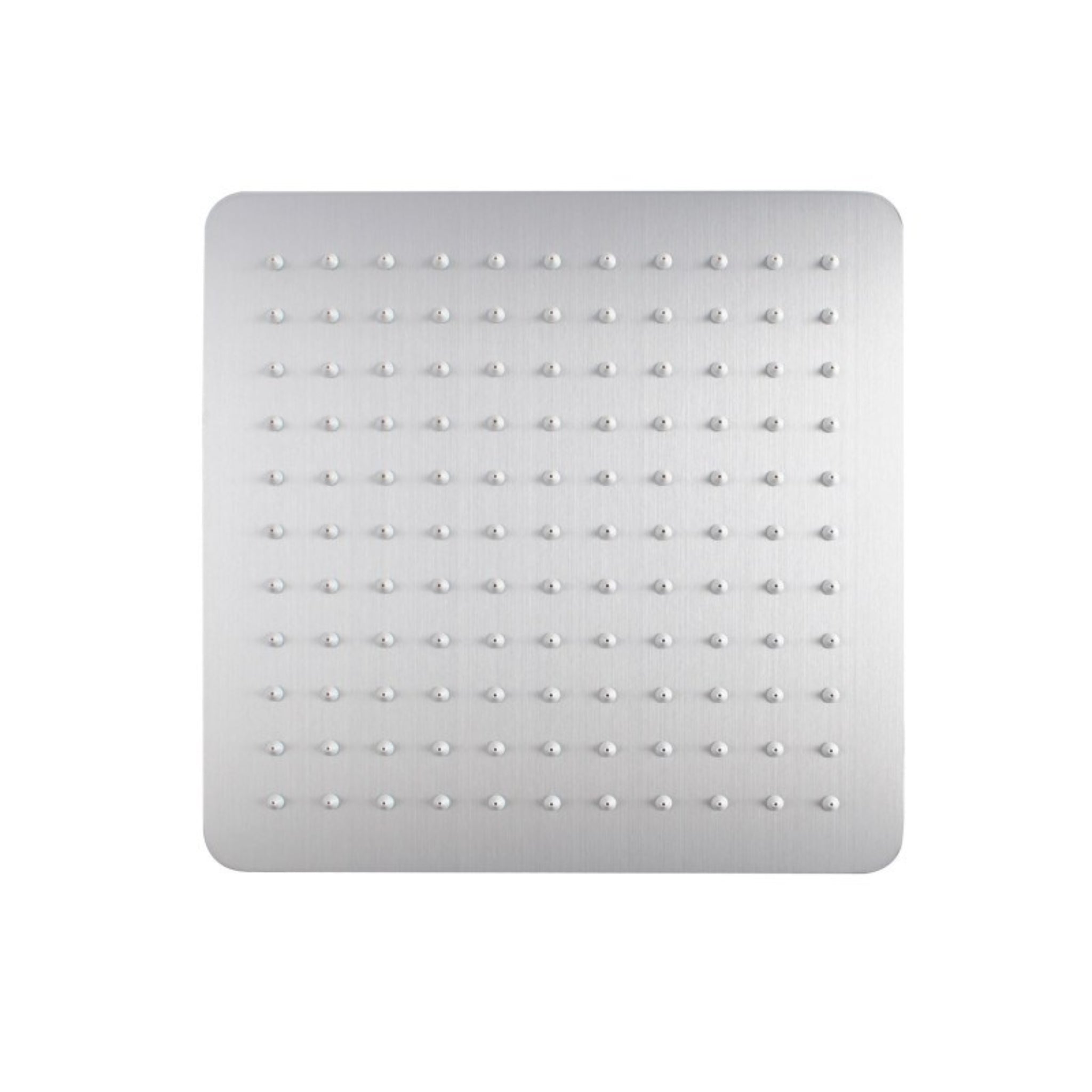 AQUAPERLA STAINLESS STEEL SQUARE SHOWER HEAD BRUSHED NICKEL 250MM