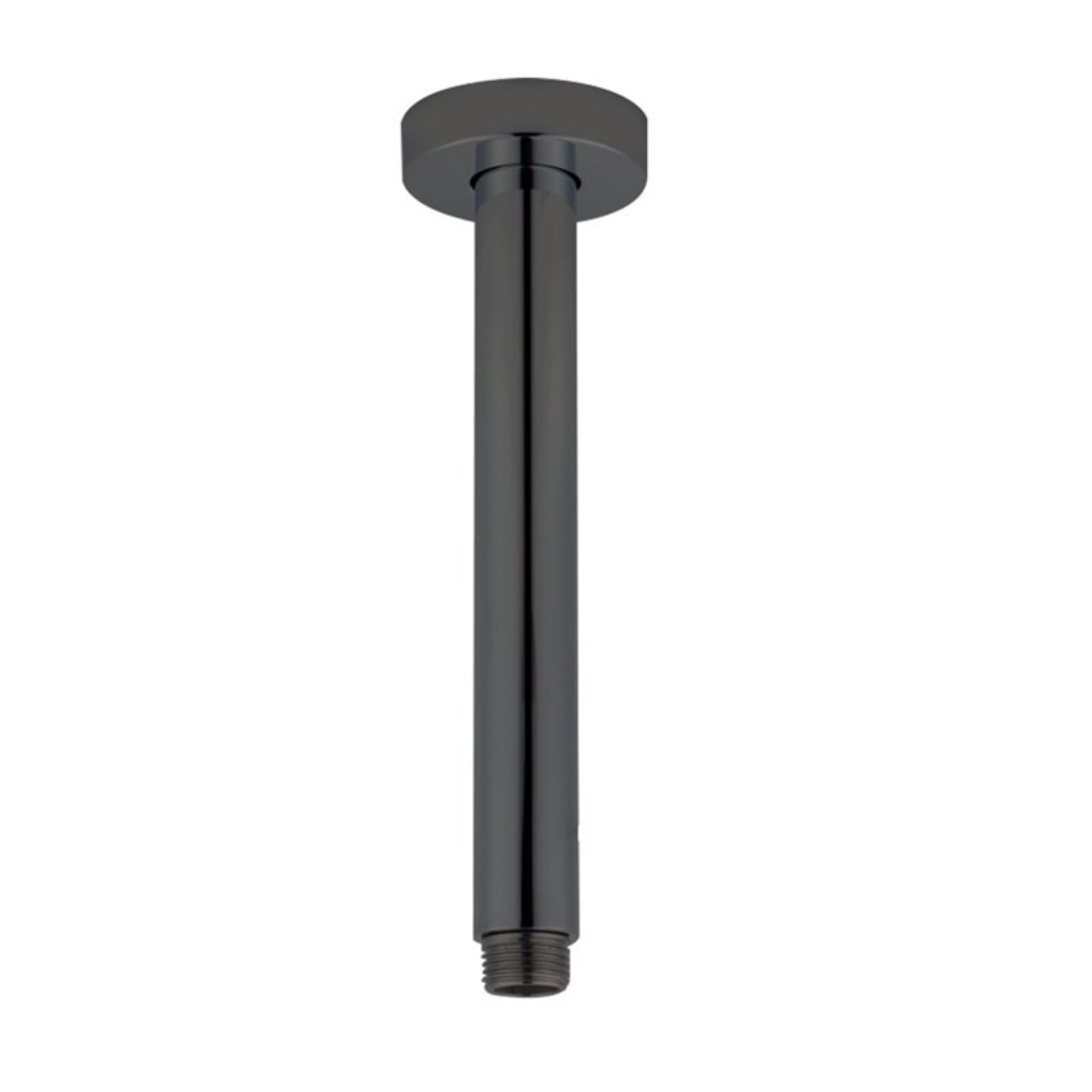 AQUAPERLA ROUND CEILING SHOWER ARM 200MM GUN METAL