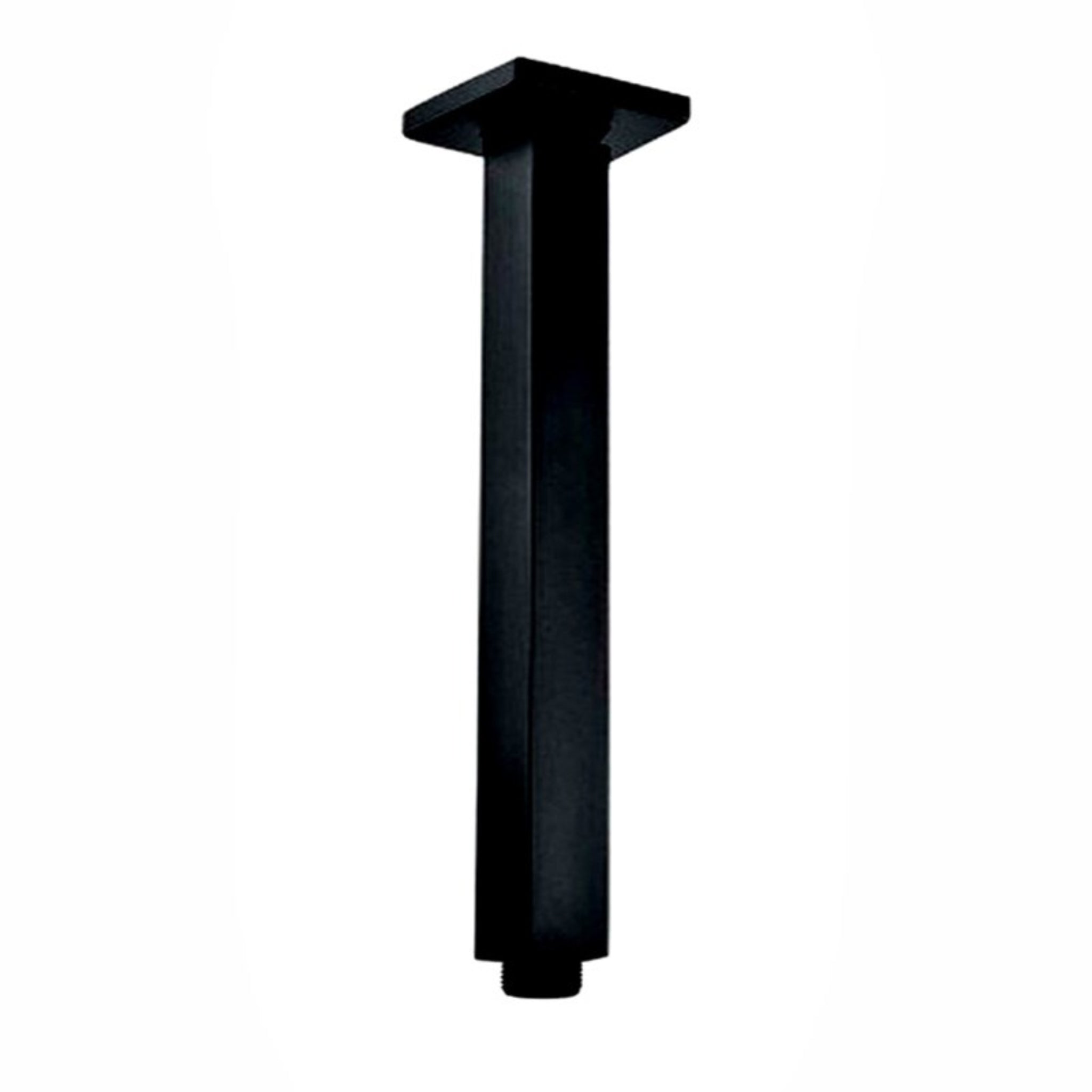 AQUAPERLA SQUARE CEILING SHOWER ARM 200MM BLACK