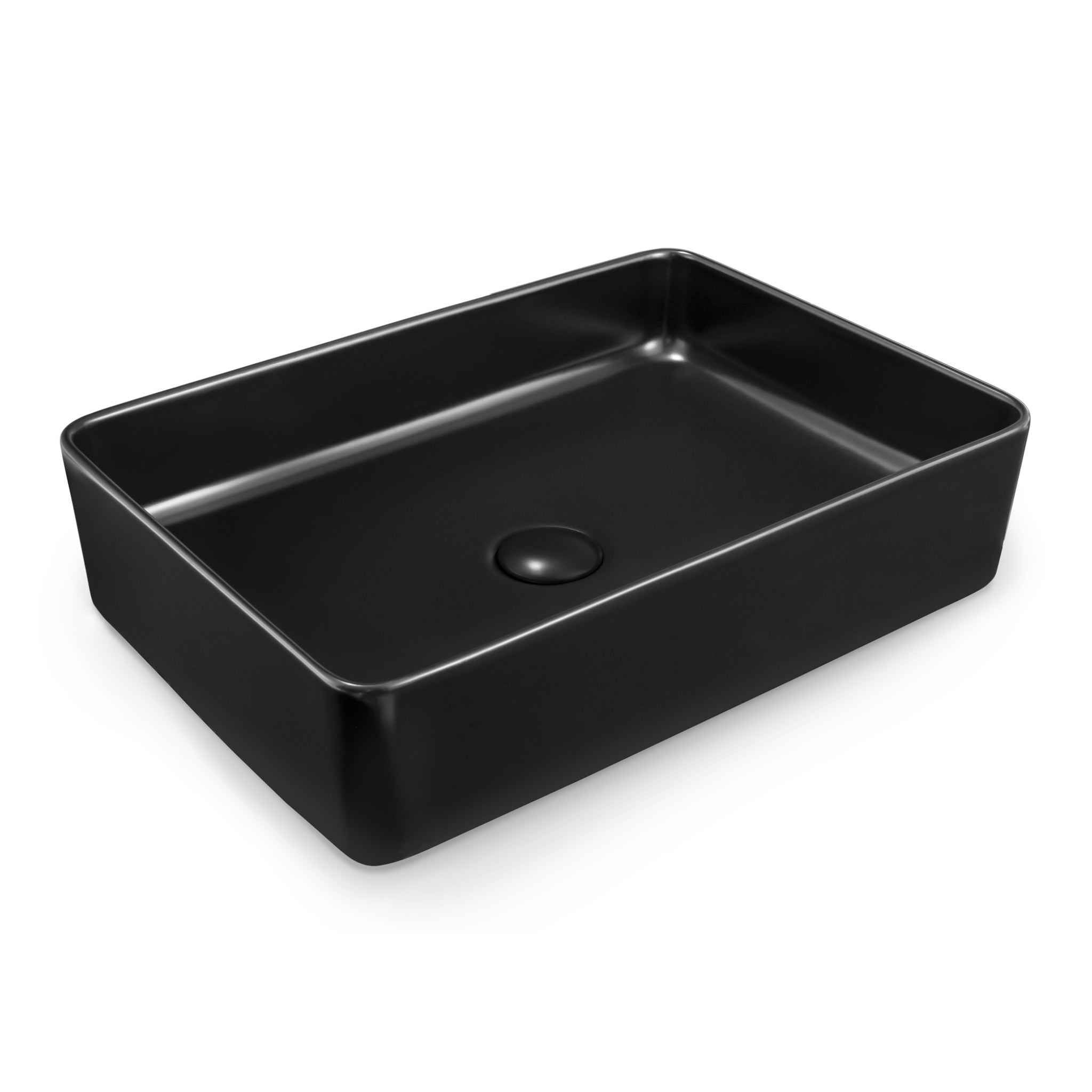 SEIMA PLATI 030 ABOVE COUNTER BASIN SILK MATTE BLACK 500MM