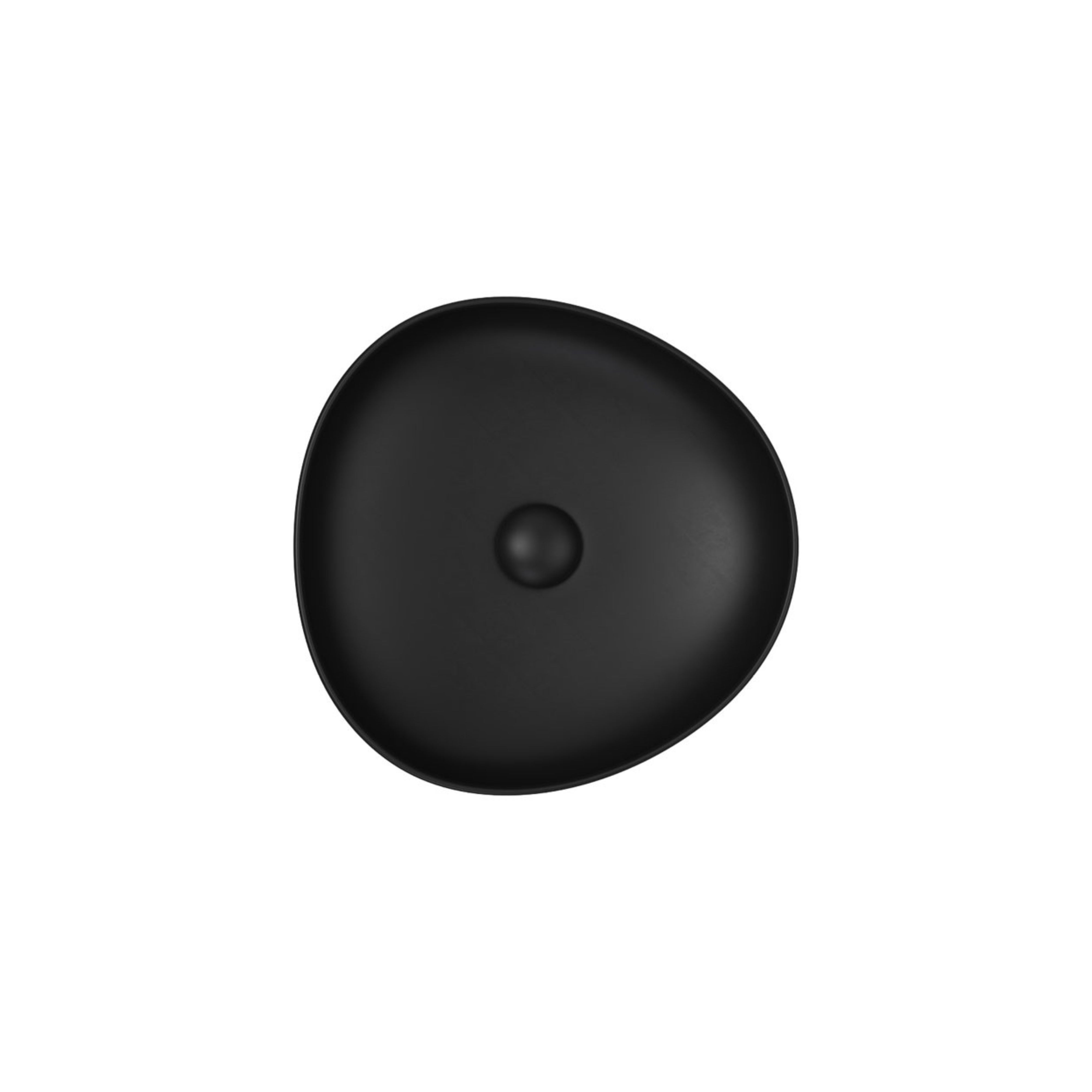 FIENZA PEBBLE ABOVE COUNTER BASIN MATTE BLACK 400MM