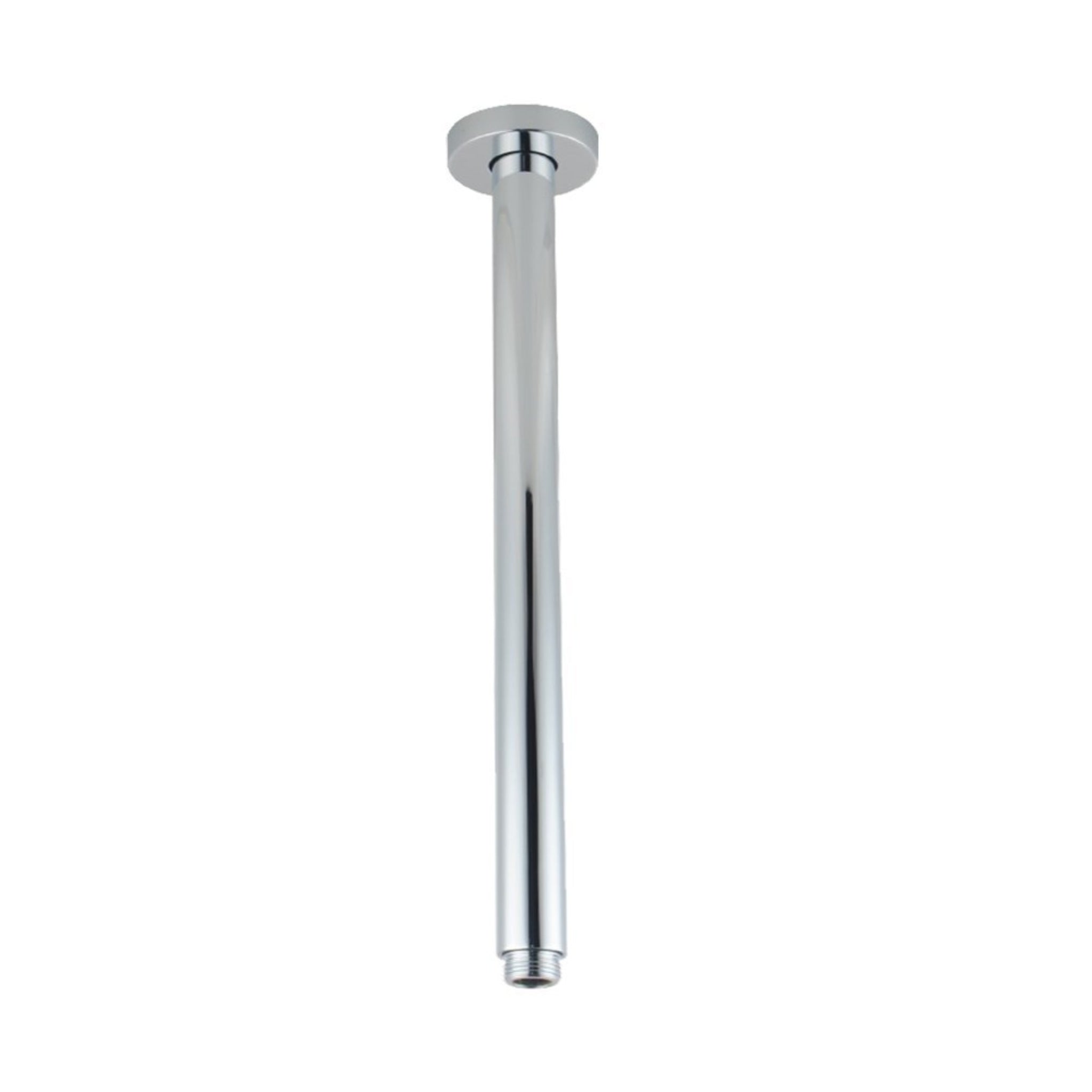 AQUAPERLA ROUND CEILING SHOWER ARM 400MM BRUSHED NICKEL