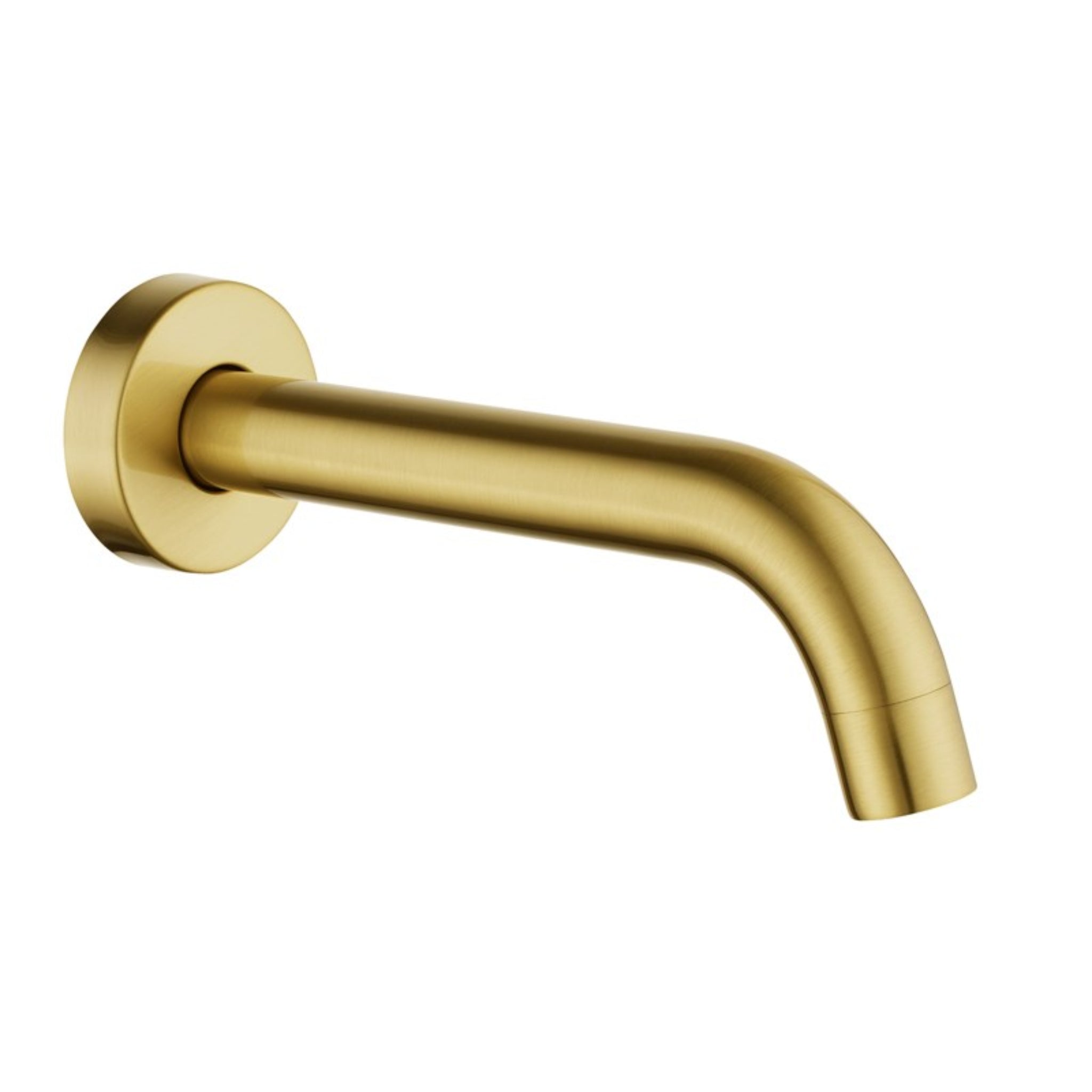 AQUAPERLA LUCID PIN WALL BATH SPOUT 195MM BRUSHED BRASS