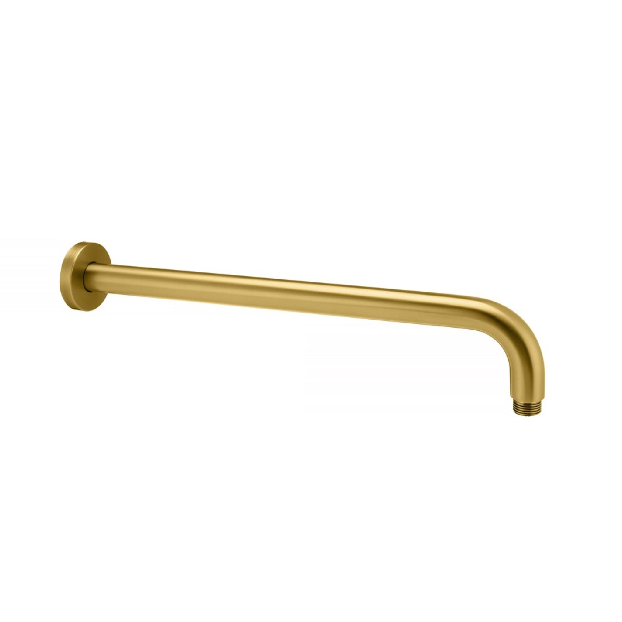 AQUAPERLA ROUND STRAIGHT WALL SHOWER ARM 400MM BRUSHED BRASS