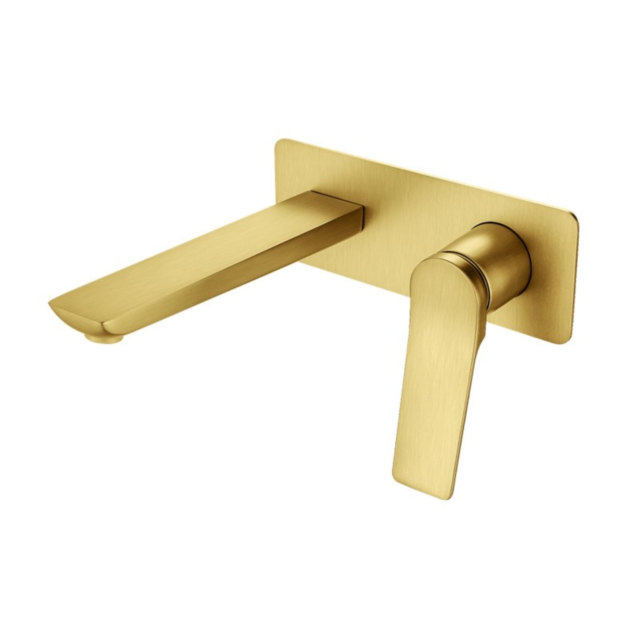 AQUAPERLA RUSHY WALL MIXER WITH SPOUT 200MM BRUSHED BRASS