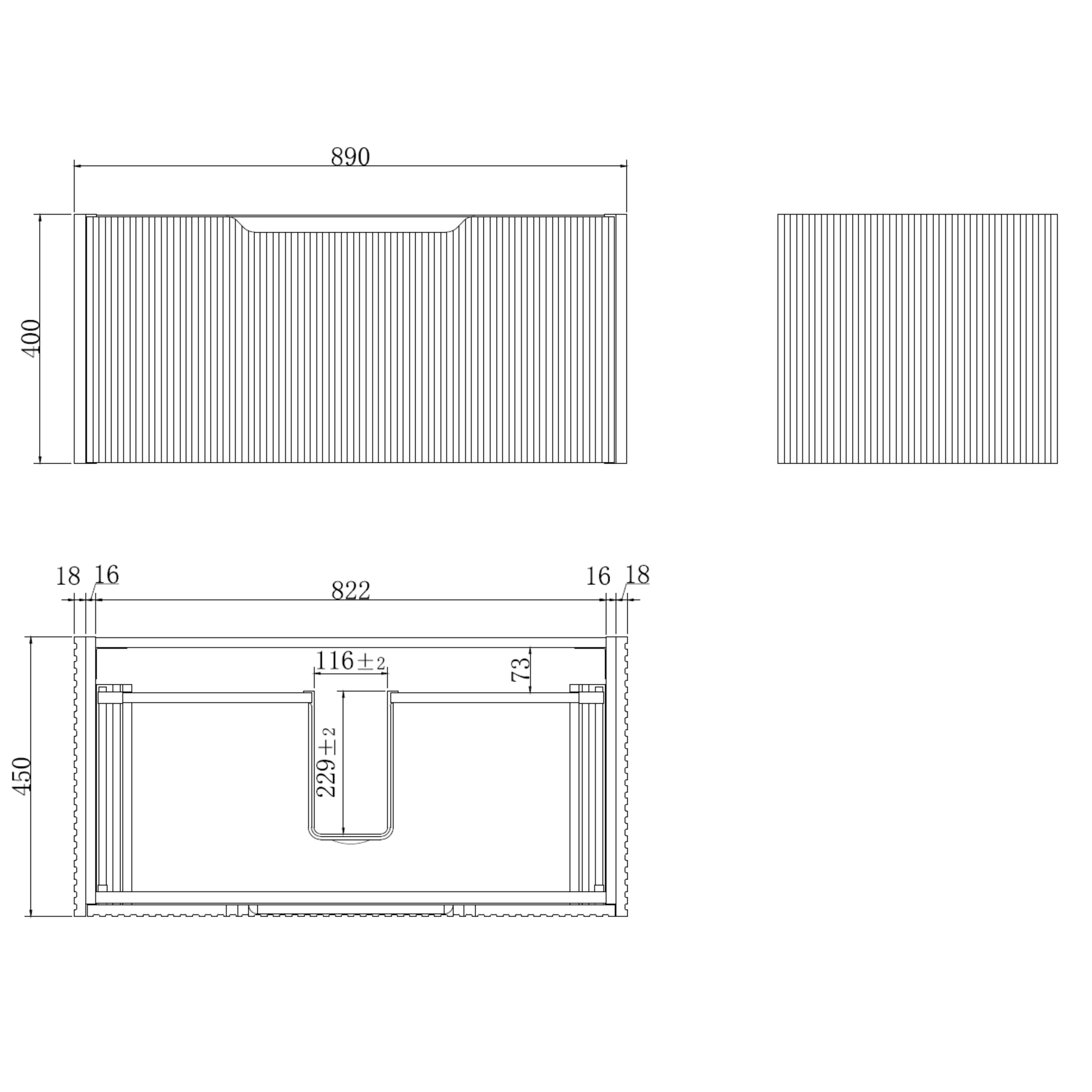 RIVA VIENNA BROWN OAK 900MM SINGLE BOWL WALL HUNG VANITY