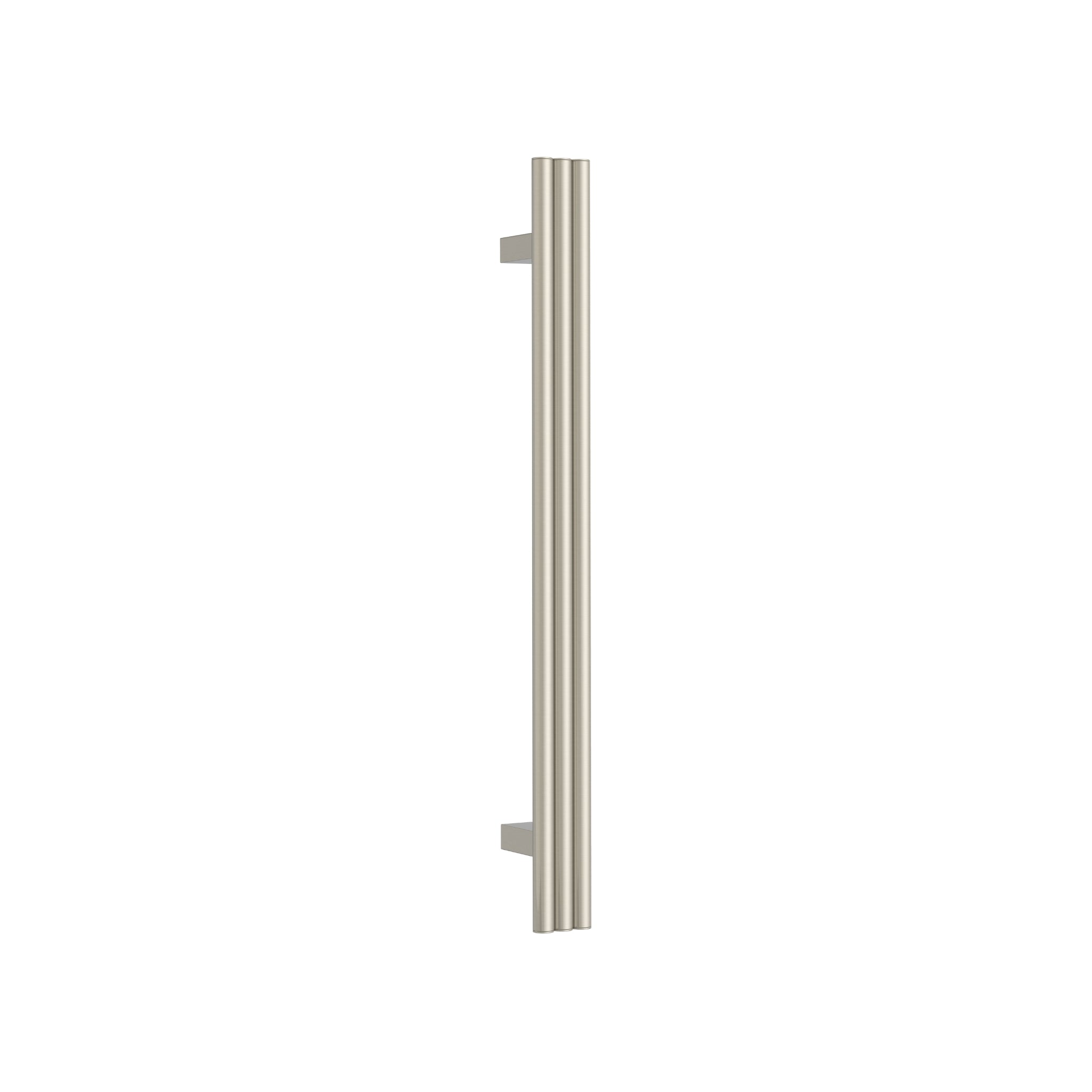 THERMOGROUP TRIPLE TUBE VERTICAL SINGLE HEATED TOWEL RAIL BRUSHED NICKEL 900MM