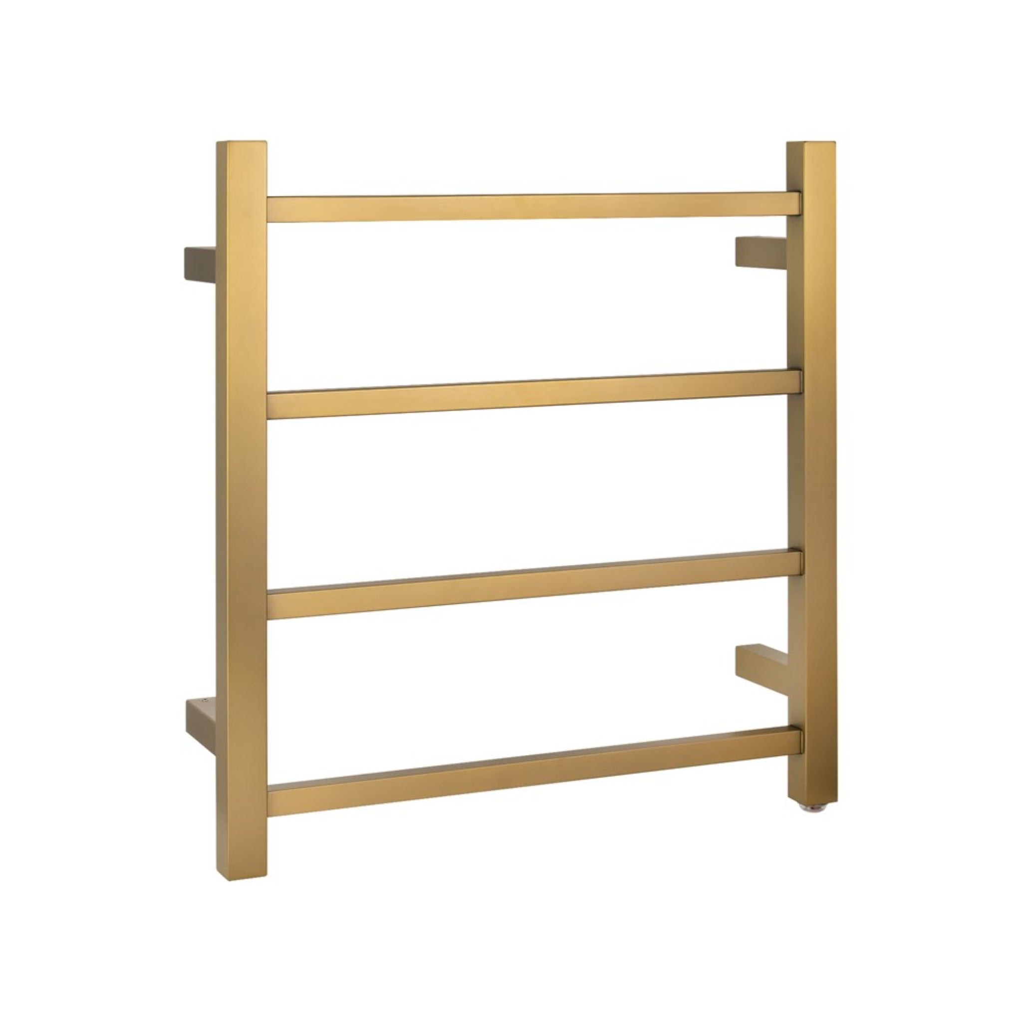 AQUAPERLA 4-BAR HEATED TOWEL RAIL BRUSHED BRASS 520MM