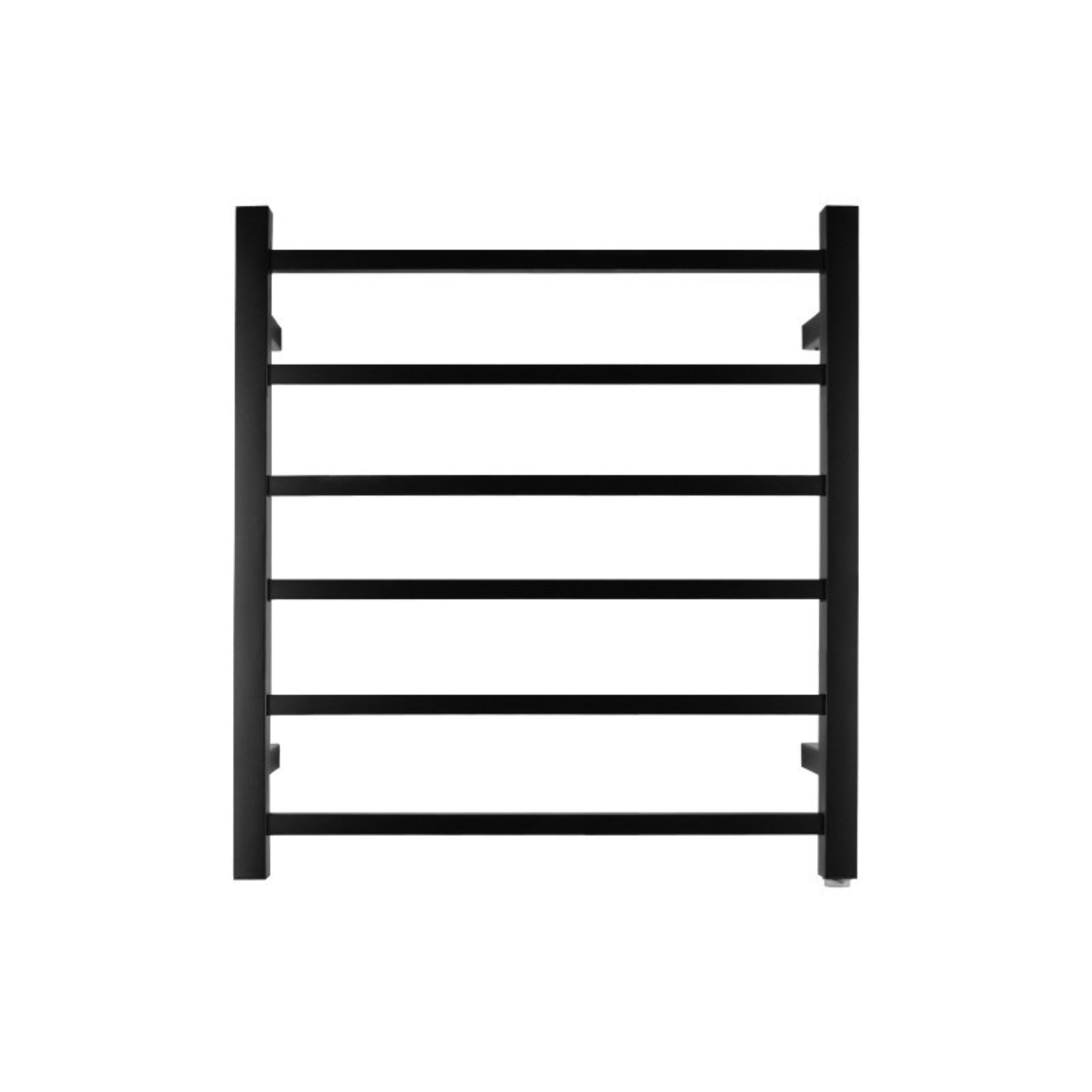 AQUAPERLA 6-BAR HEATED TOWEL RAIL BLACK 674MM