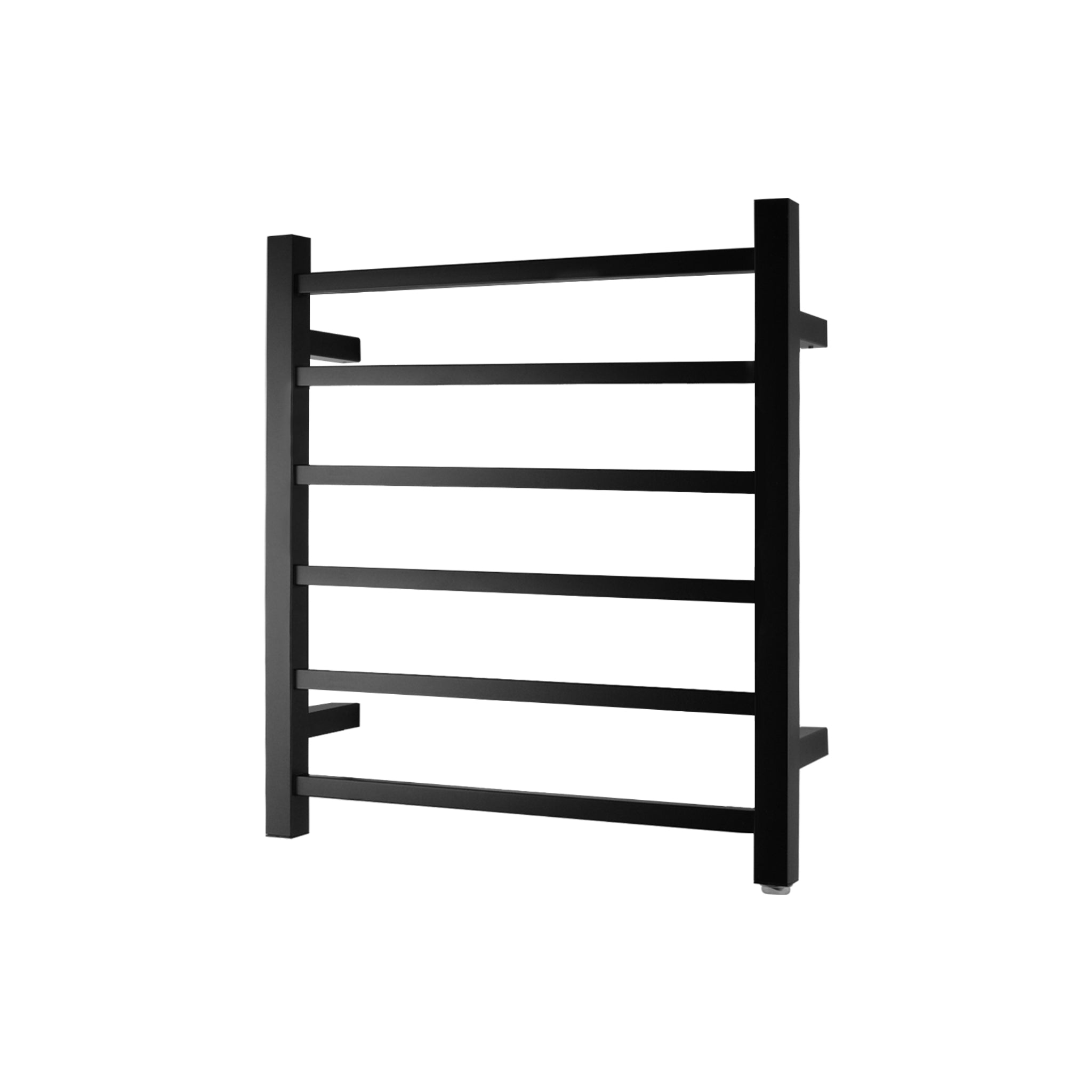 AQUAPERLA 6-BAR HEATED TOWEL RAIL BLACK 674MM