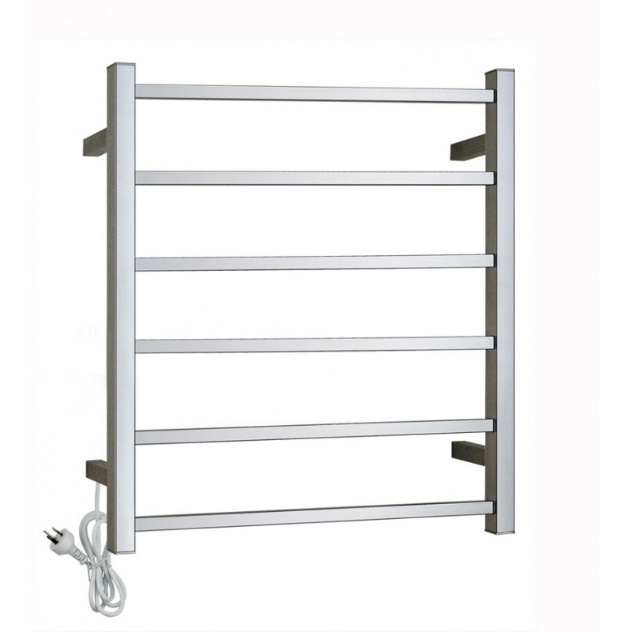 AQUAPERLA 6-BAR HEATED TOWEL RAIL CHROME 674MM