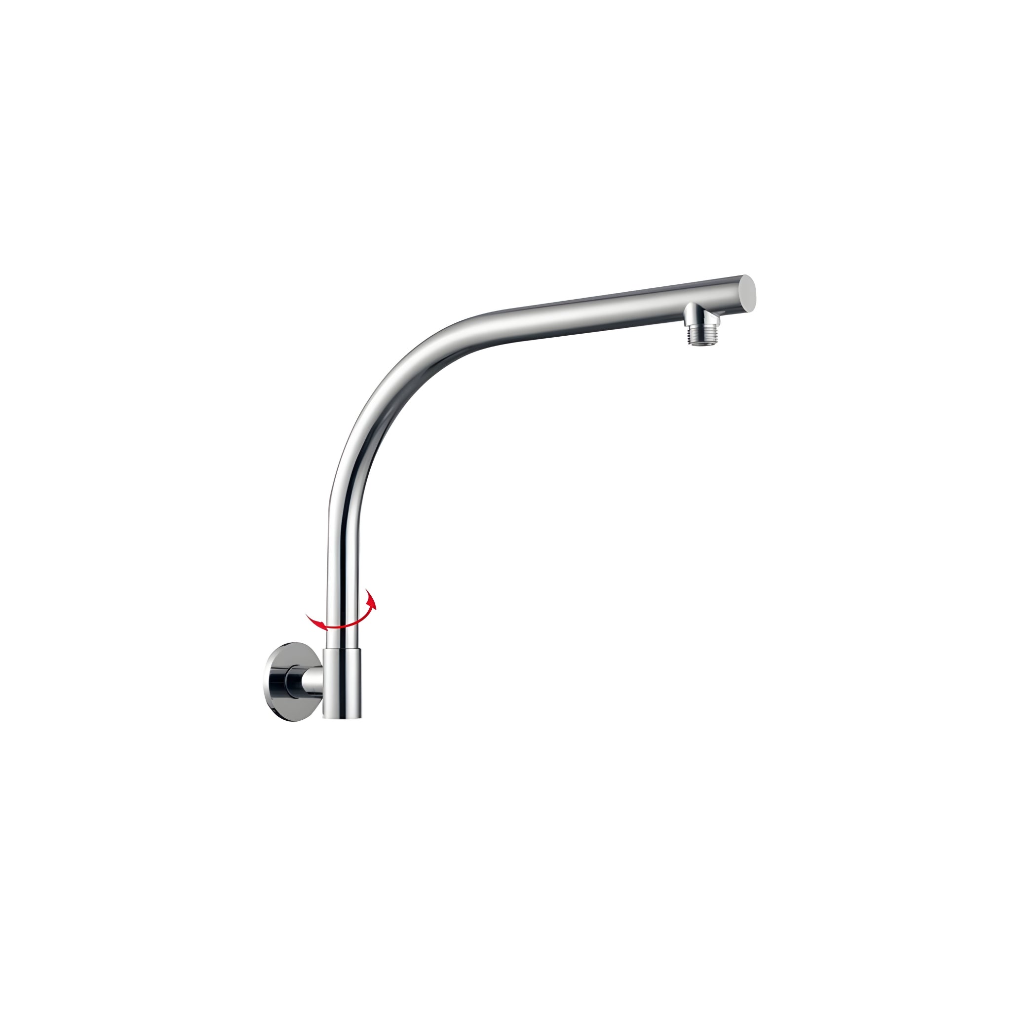 AQUAPERLA ROUND SWIVEL WALL SHOWER ARM 350MM CHROME