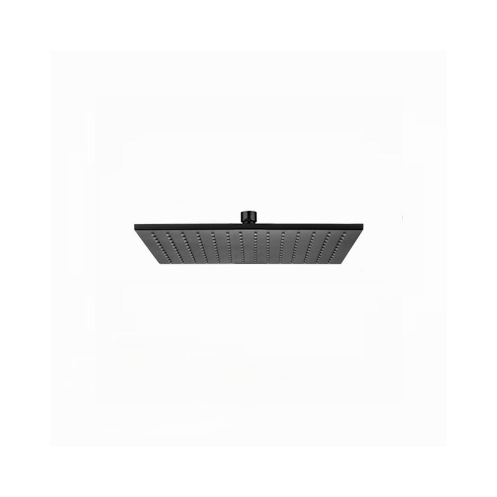 AQUAPERLA SQUARE SHOWER HEAD 300MM MATTE BLACK