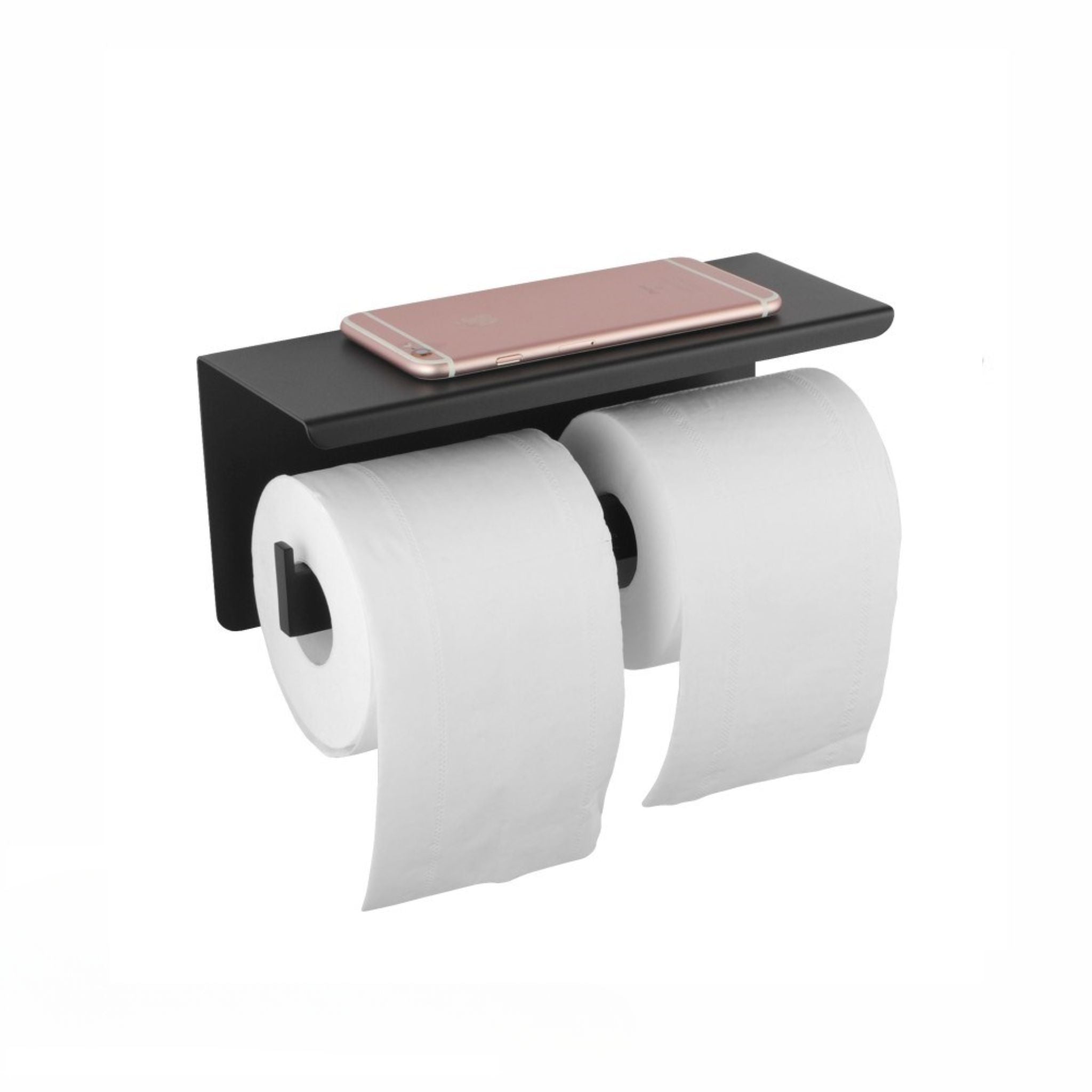 AQUAPERLA IVANO TOILET PAPER HOLDER 250MM BLACK