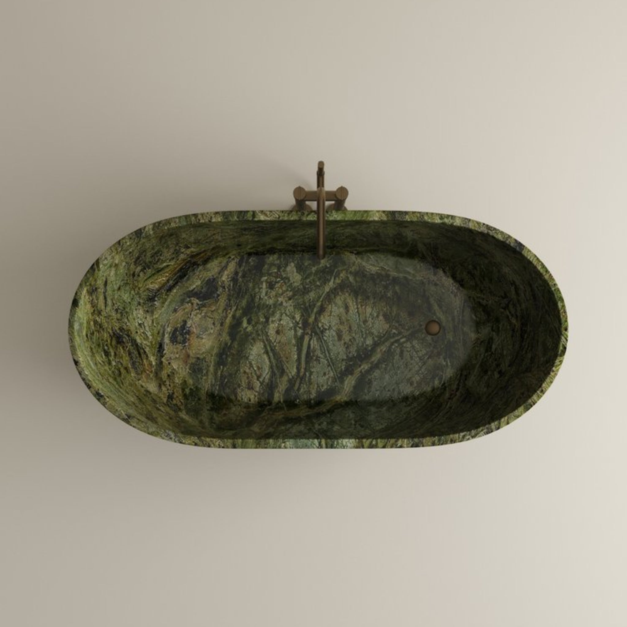 CARVUS PANNA MARBLE FREESTANDING BATHTUB RAINFOREST GREEN (ALL SIZES)