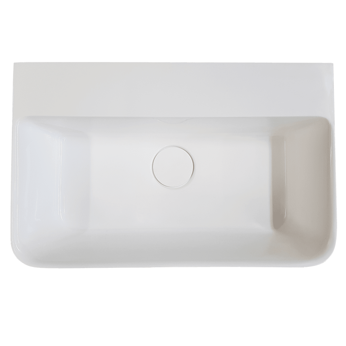 GARETH ASHTON PATINATO CLEARSTONE ABOVE COUNTER BASIN GLOSS WHITE 550MM