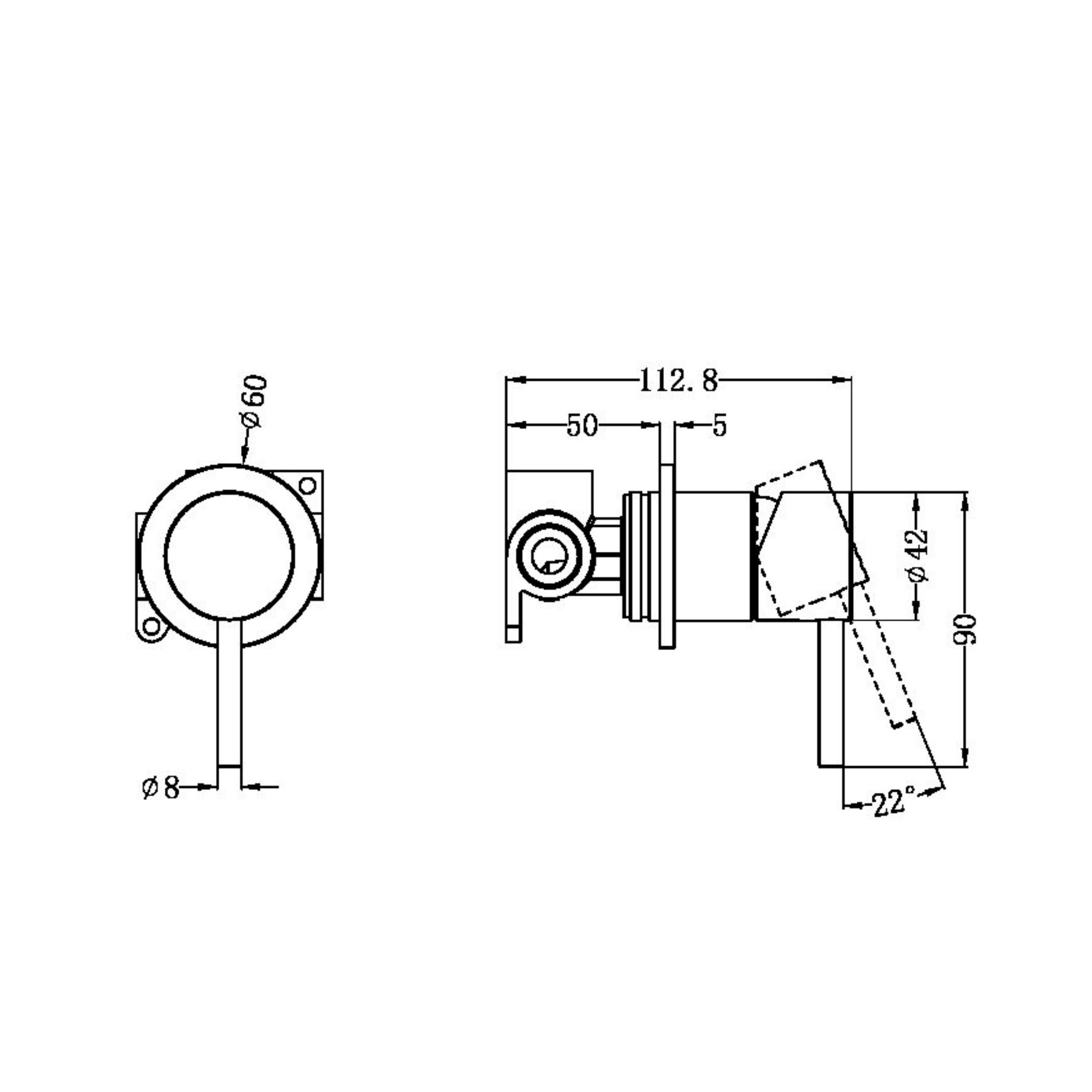 NERO ZEN SHOWER MIXER 80MM BRUSHED NICKEL