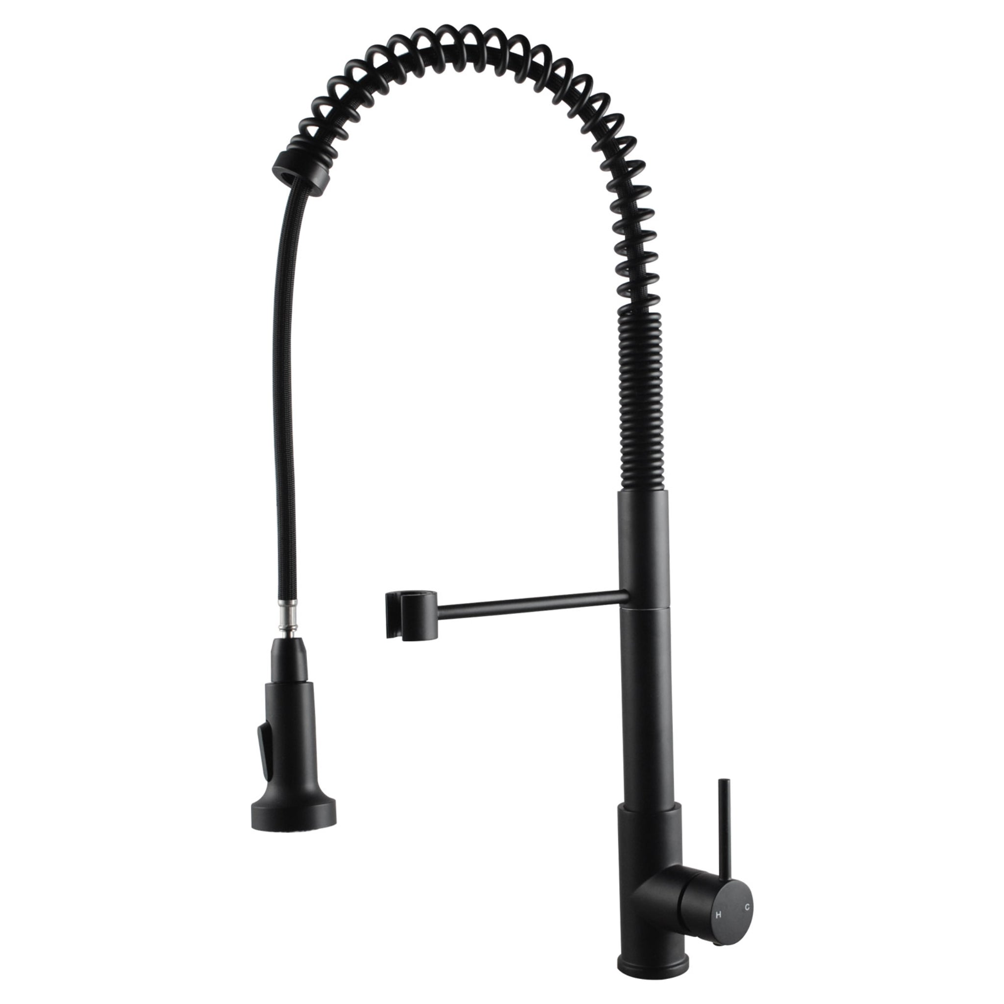 AQUAPERLA PULL OUT KITCHEN MIXER 635MM MATTE BLACK