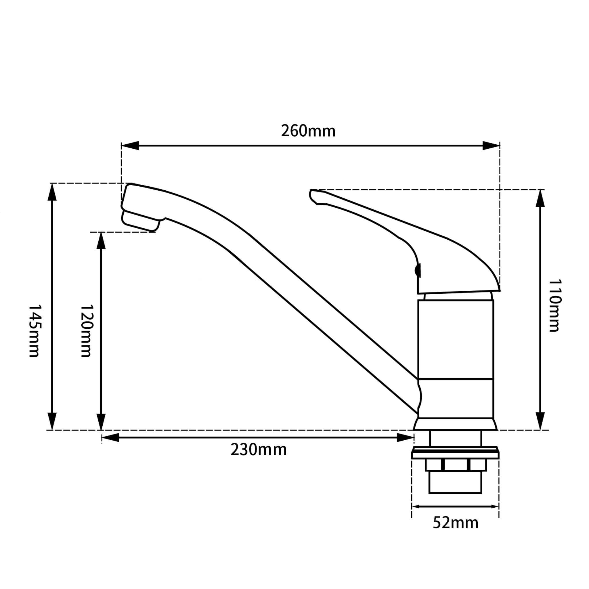 AQUAPERLA KITCHEN MIXER 250MM CHROME