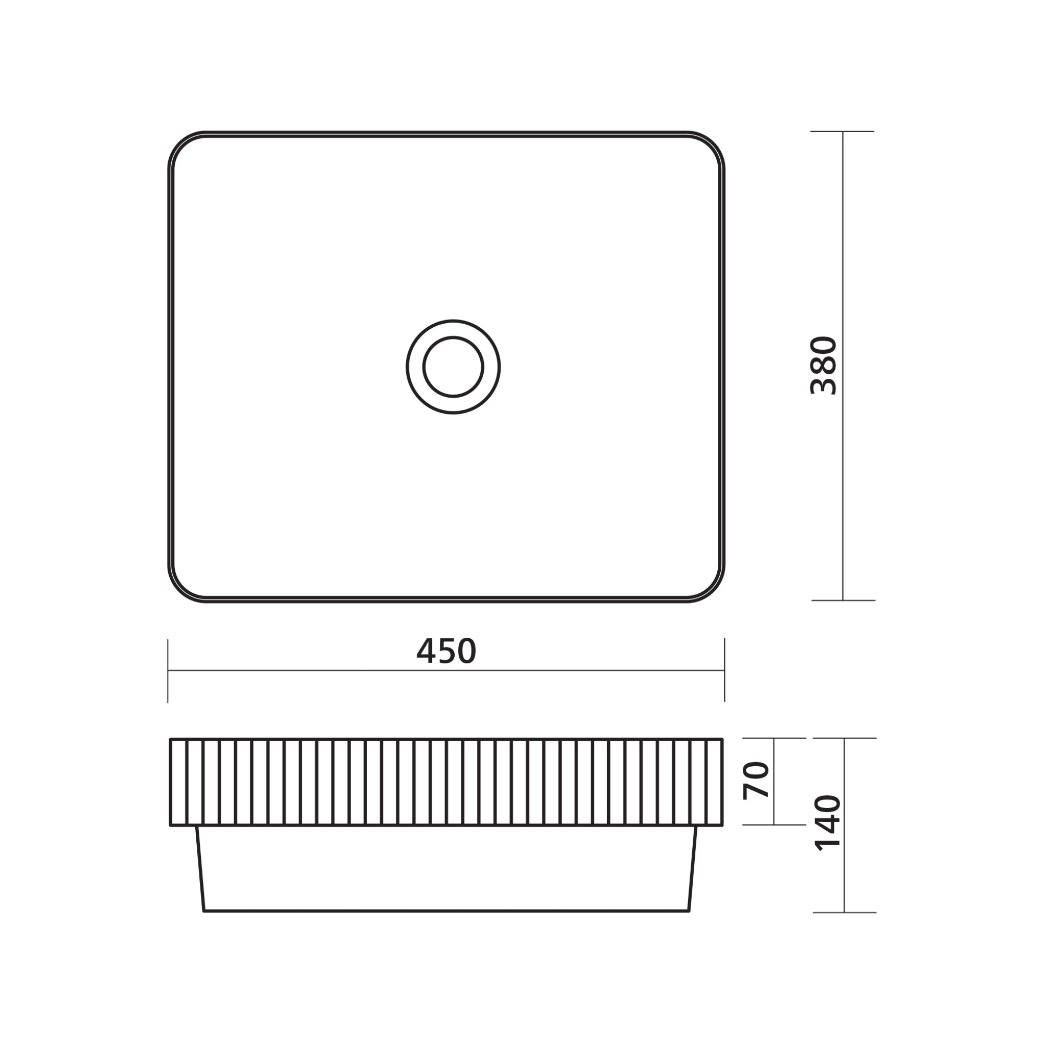 SEIMA CLEO 450 SEMI-INSET BASIN GLOSS WHITE 450MM