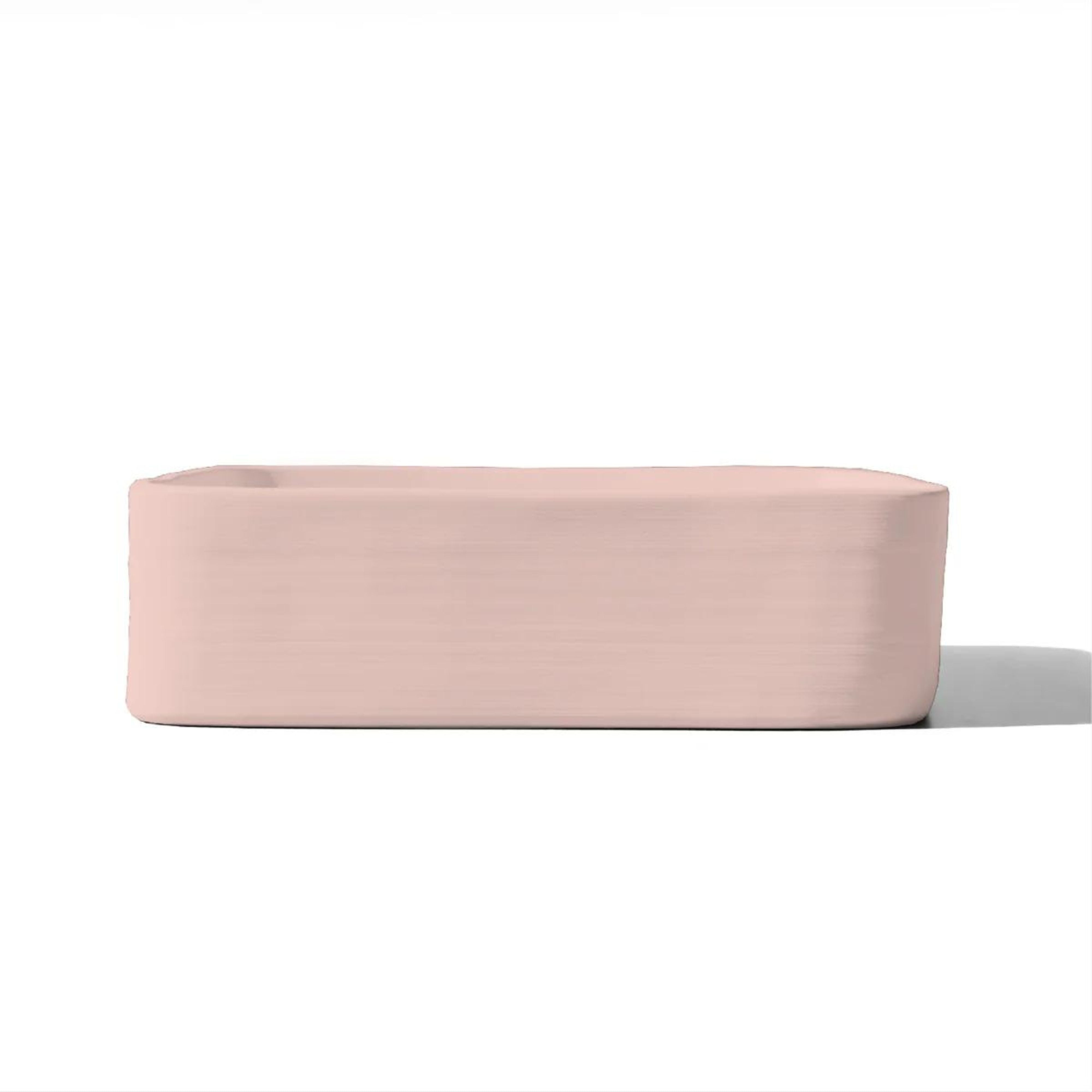 NOOD CO CONSCIOUS RANGE CAST ABOVE COUNTER / WALL HUNG BASIN BLUSH PINK 380MM