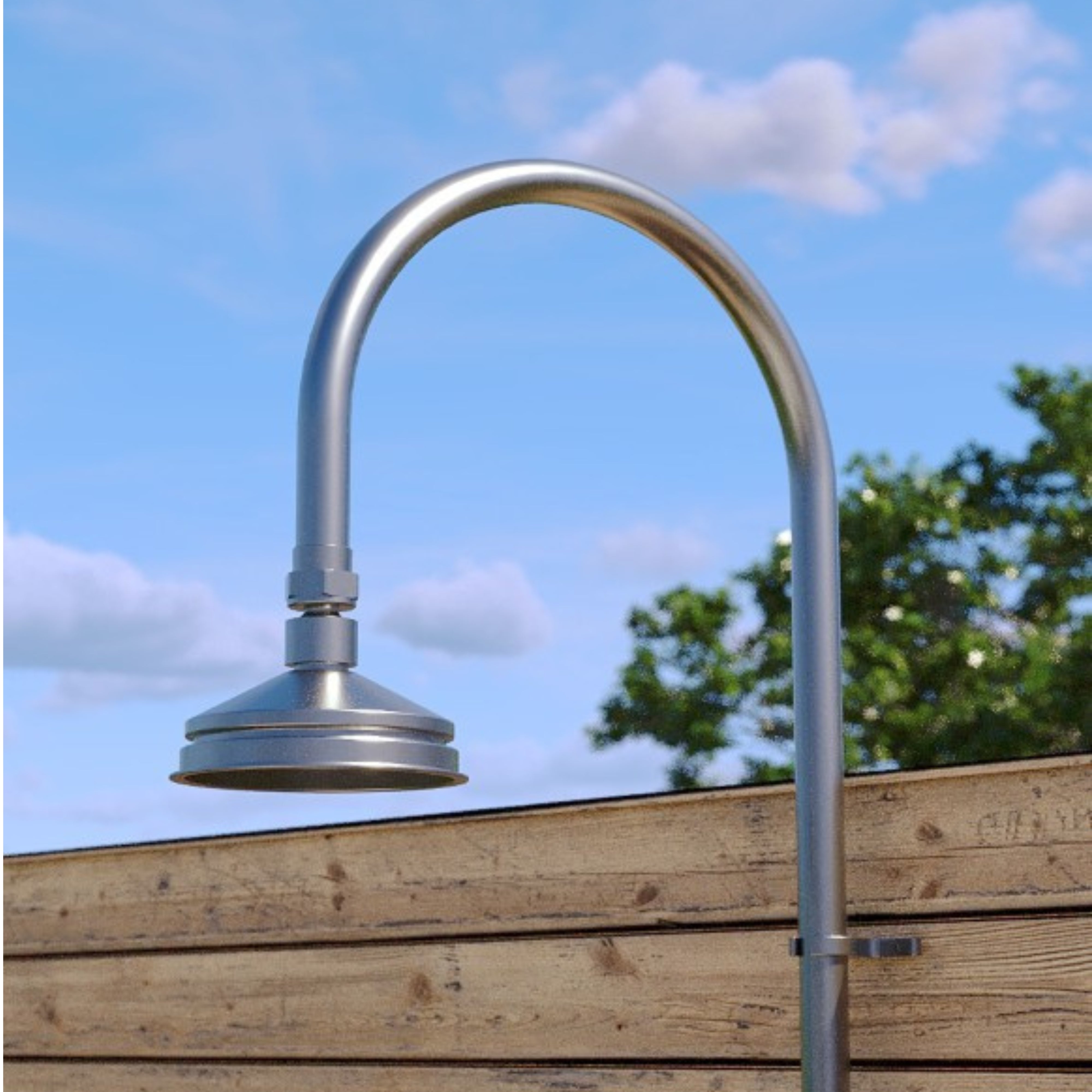 RAINWARE BRIBIE WALL MOUNTED OUTDOOR COLD SHOWER STAINLESS STEEL