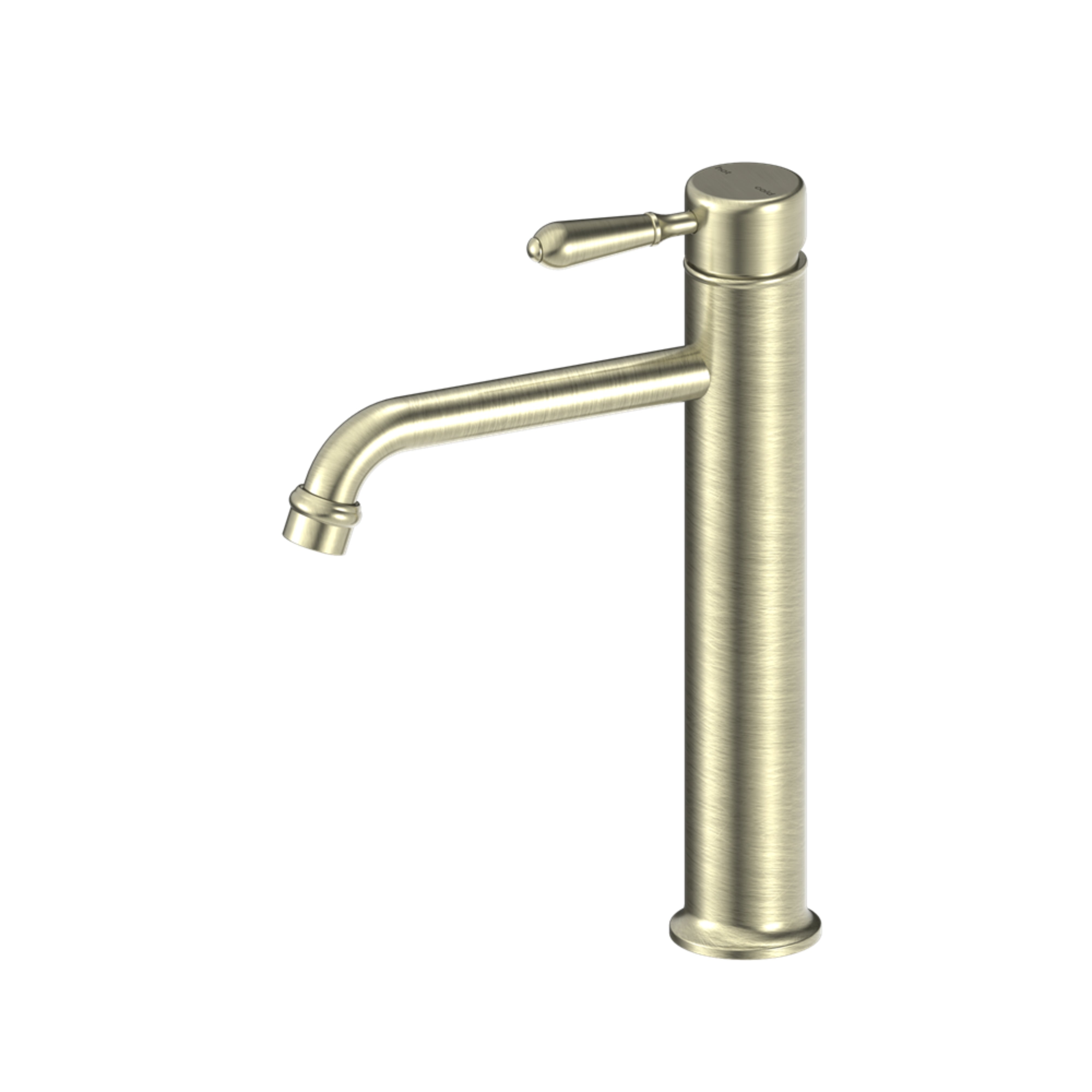 NERO YORK TALL BASIN MIXER WITH METAL LEVER 290MM AGED BRASS