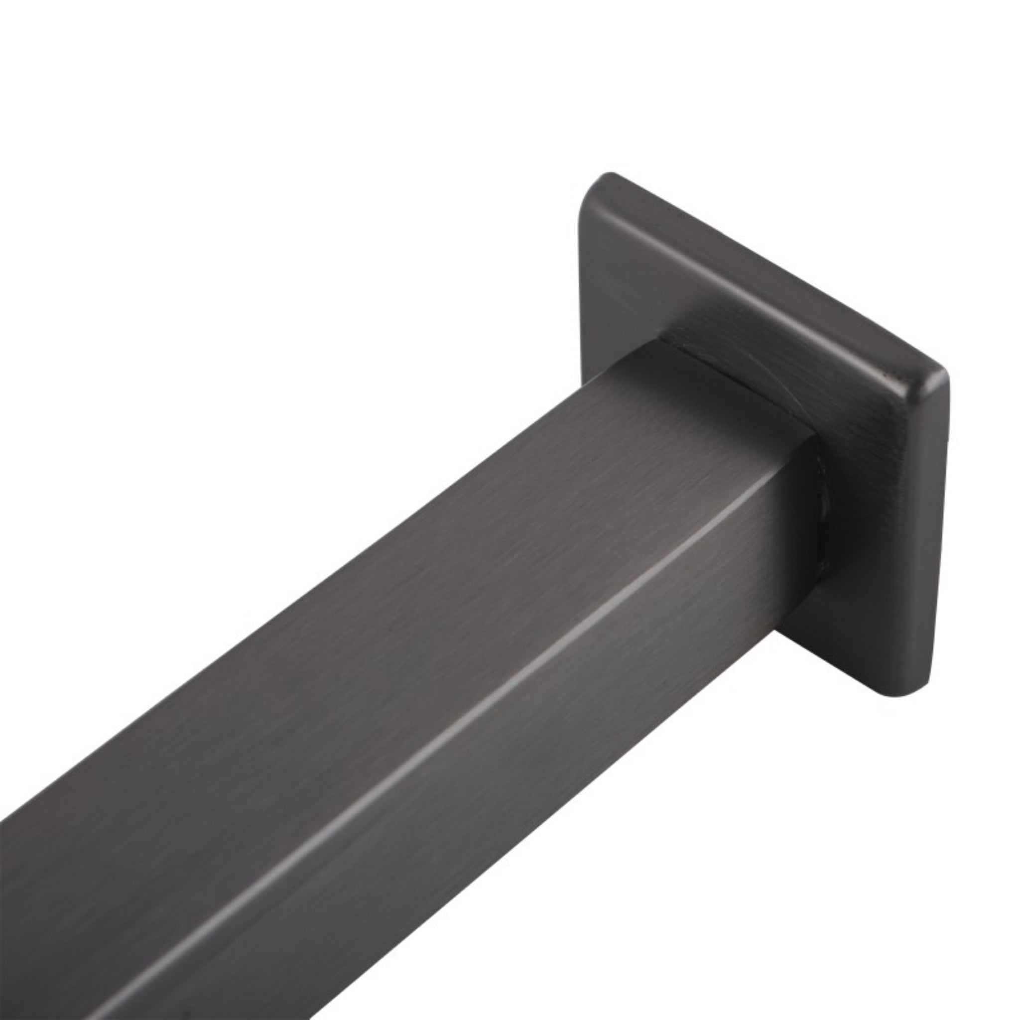 AQUAPERLA SQUARE CEILING SHOWER ARM 400MM GUN METAL