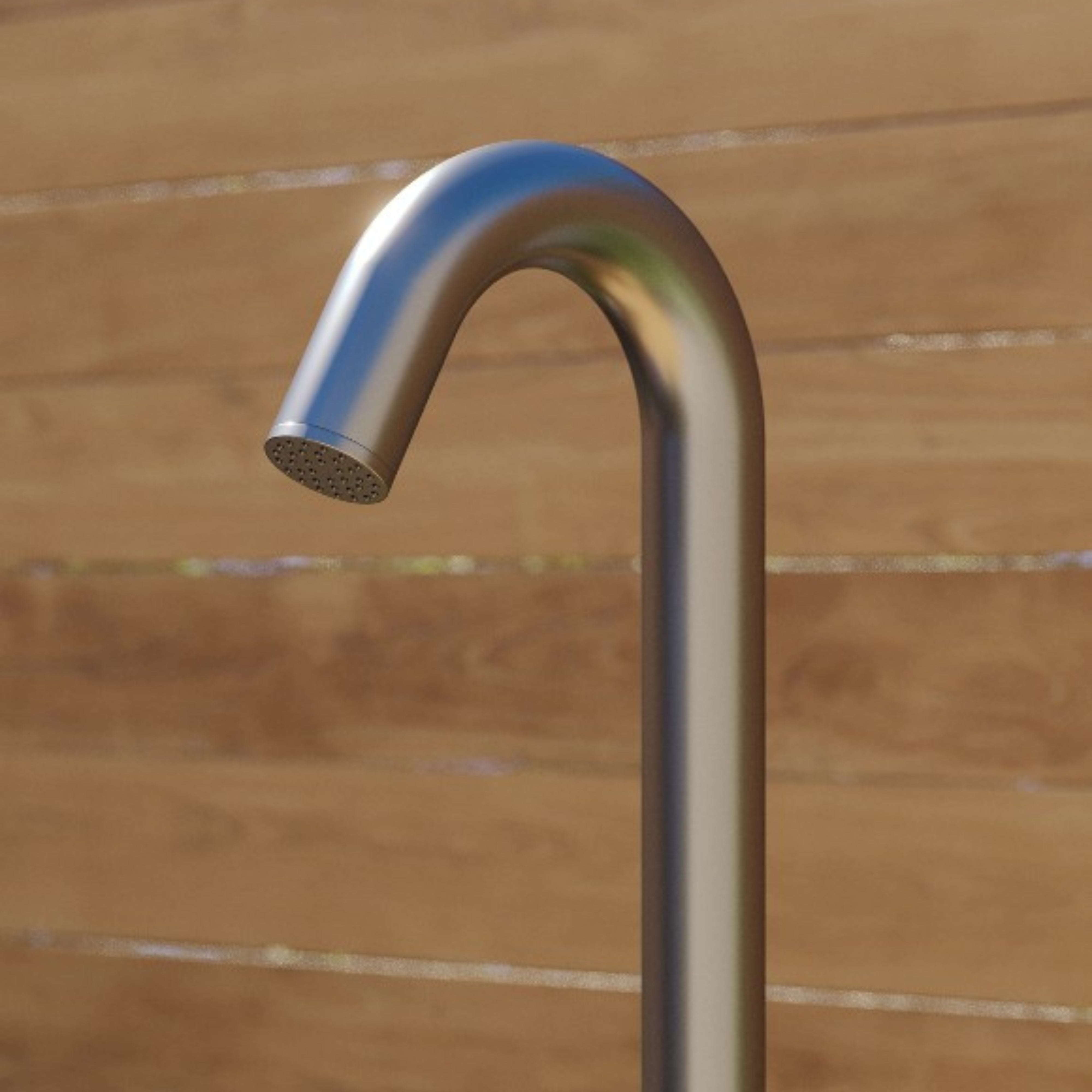 RAINWARE MAROUBRA FREESTANDING OUTDOOR HOT AND COLD SHOWER AND HANDHELD STAINLESS STEEL