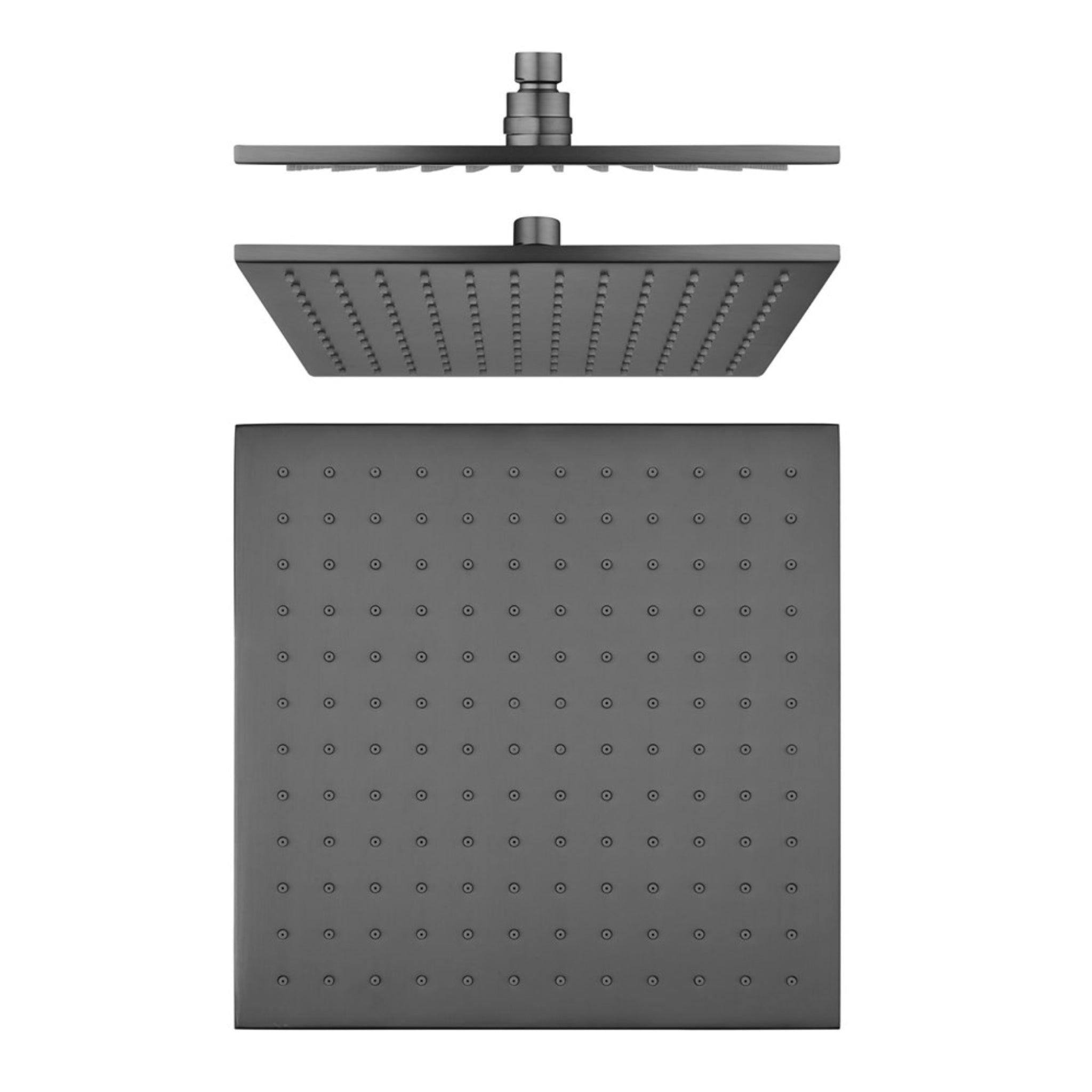 AQUAPERLA SQUARE SHOWER HEAD 250MM GUN METAL