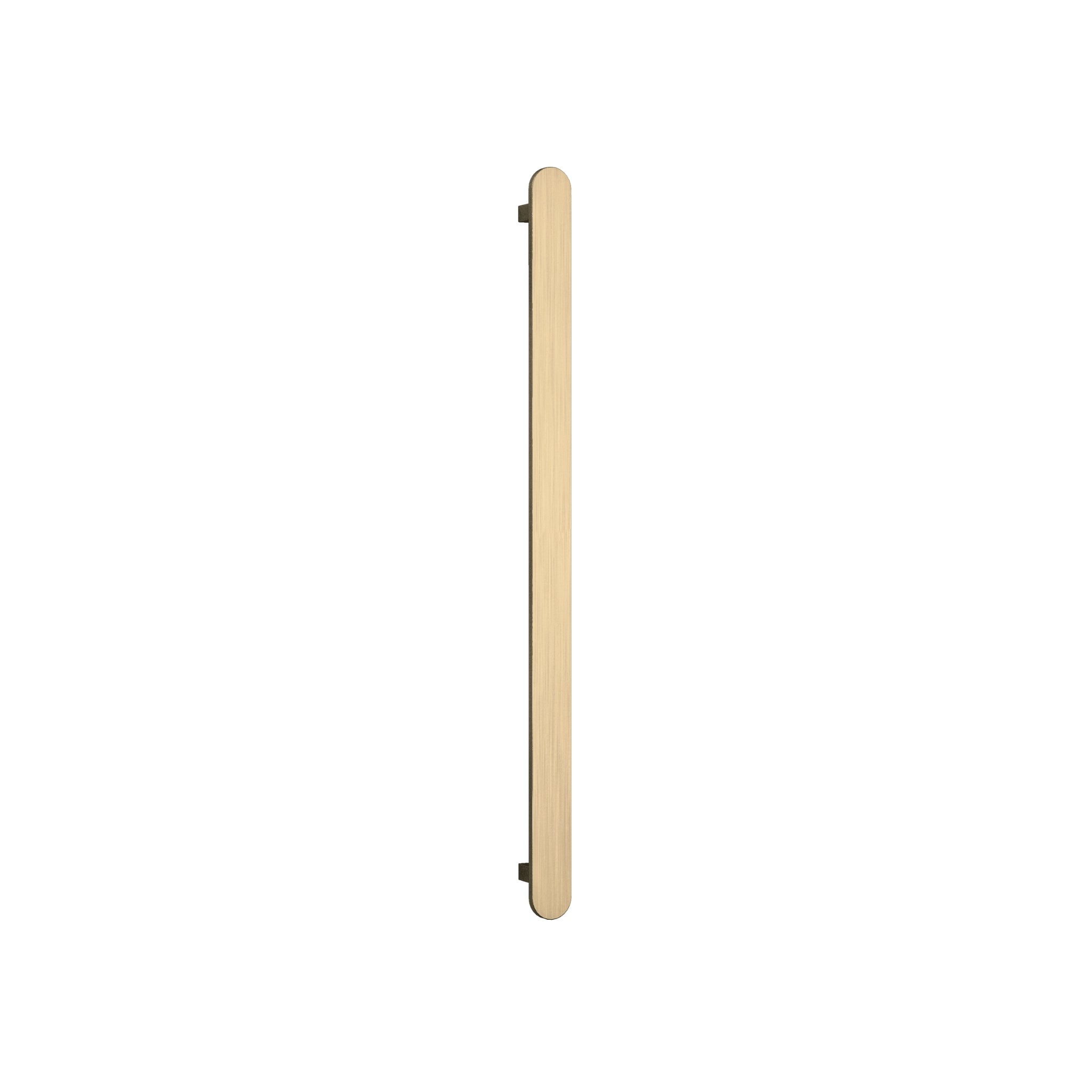 THERMOGROUP FLAT PILL VERTICAL HEATED SINGLE TOWEL RAIL BRUSHED BRASS 900MM