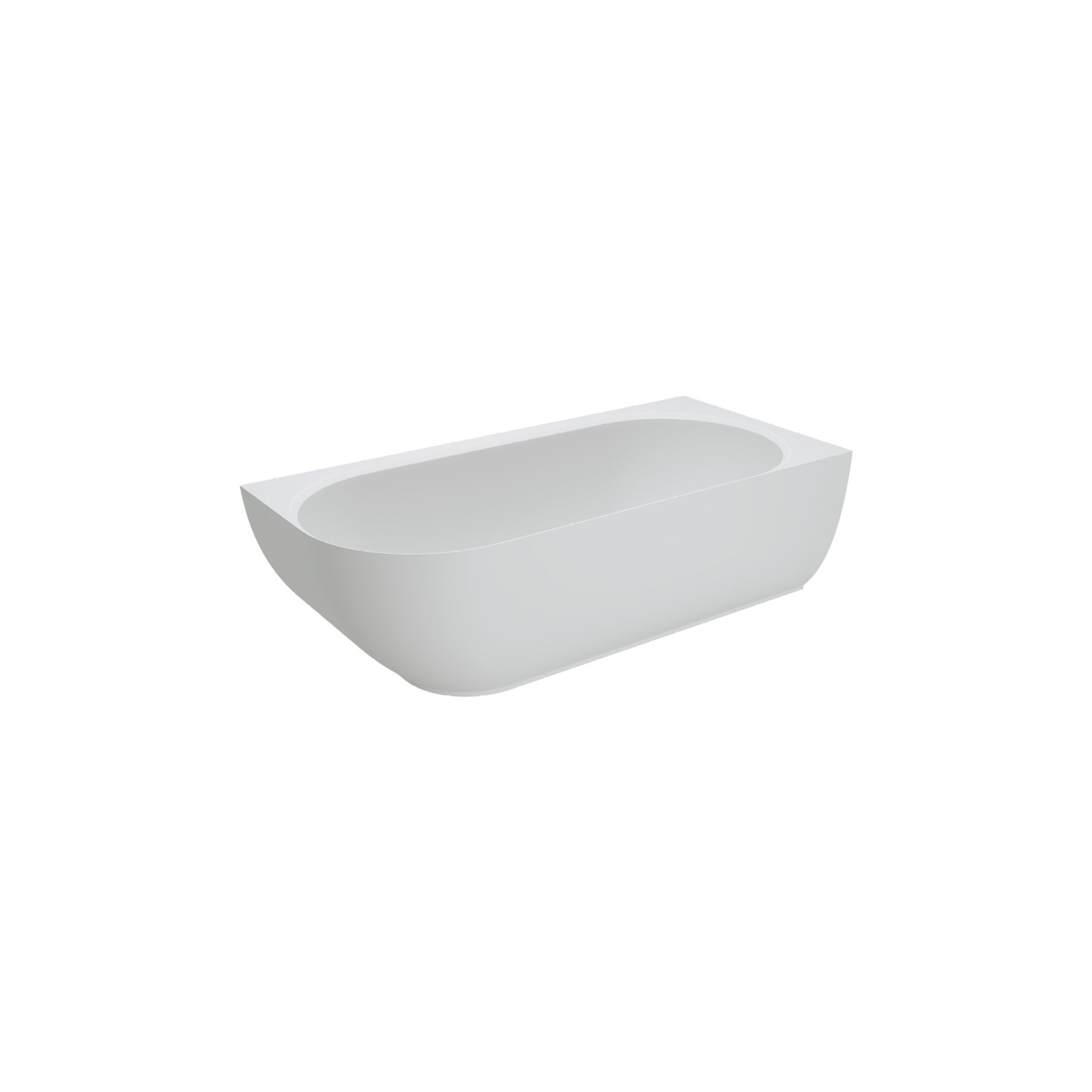 FIENZA MATTA SOLID SURFACE RIGHT CORNER BATHTUB MATTE WHITE 1750MM