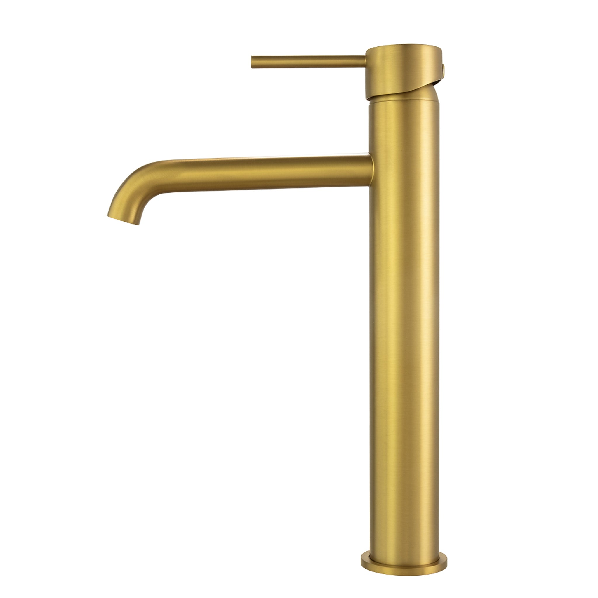 AQUAPERLA LUCID PIN TALL BASIN MIXER 302MM BRUSHED BRASS