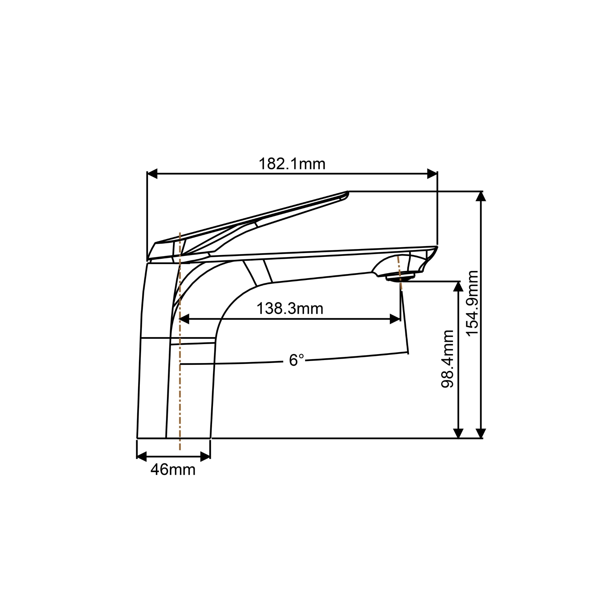 AQUAPERLA AU BASIN MIXER 150MM CHROME