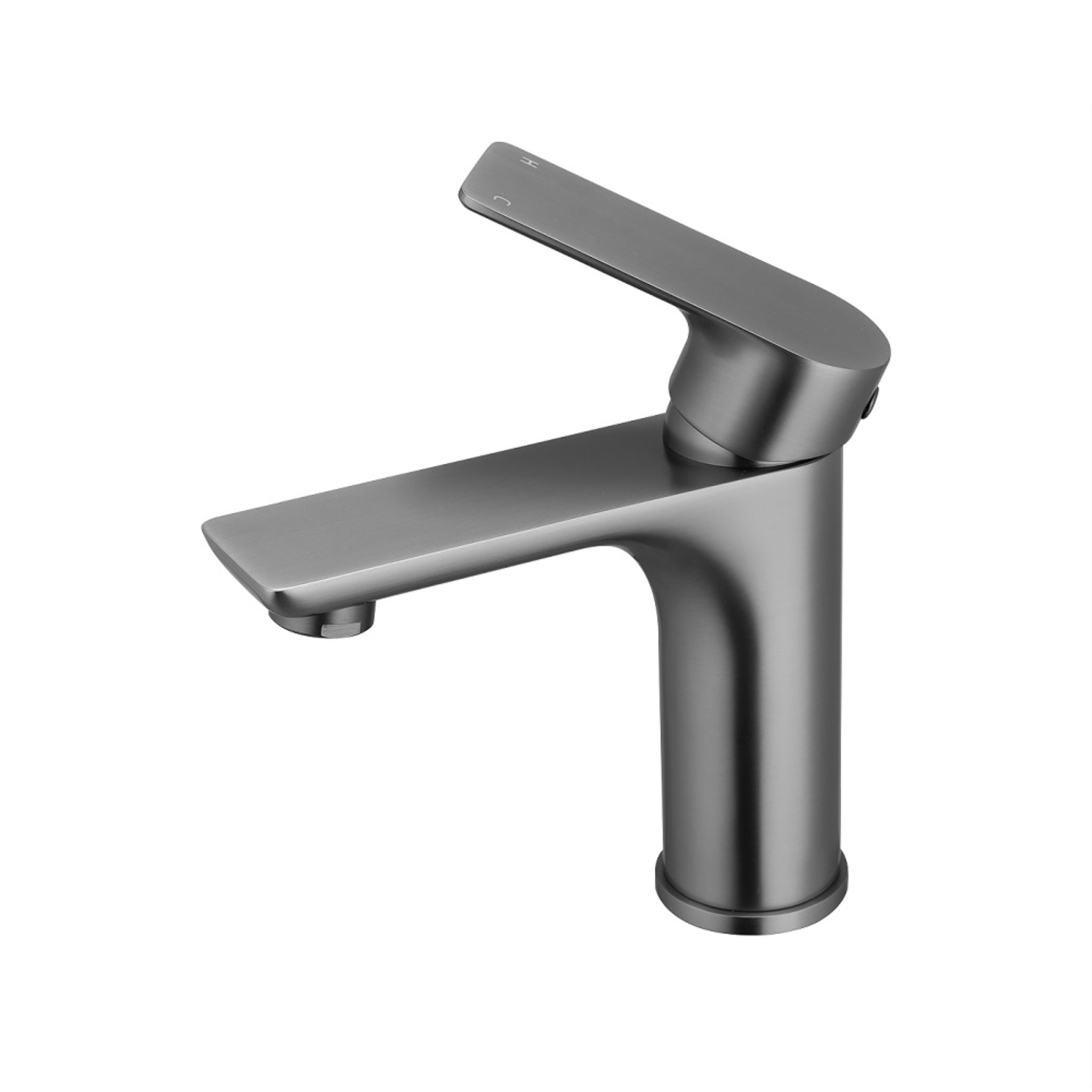 AQUAPERLA VOG BASIN MIXER 157MM GUN METAL GREY