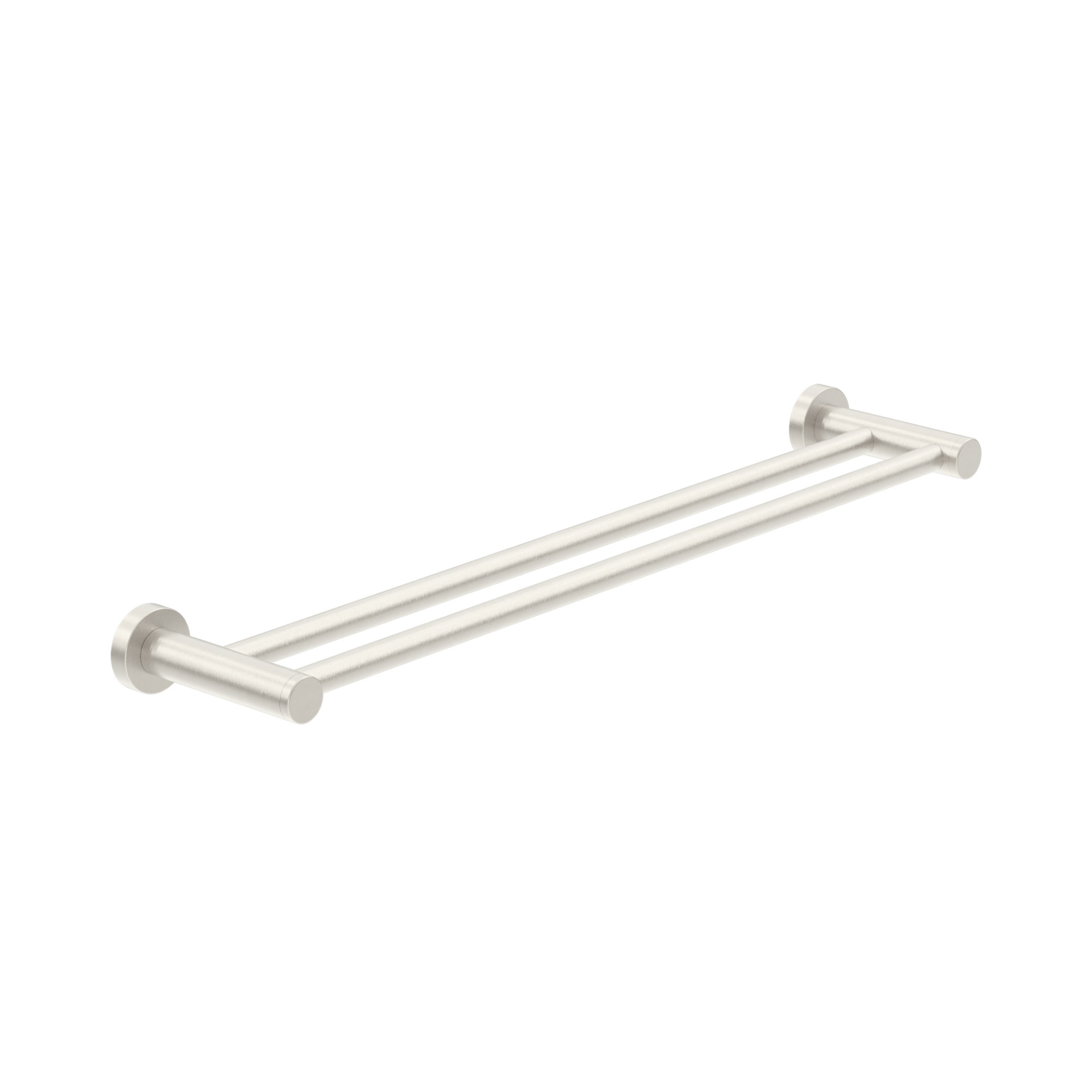 NERO CLASSIC NON-HEATED DOUBLE TOWEL RAIL BRUSHED NICKEL (AVAILABLE IN 600MM AND 800MM)